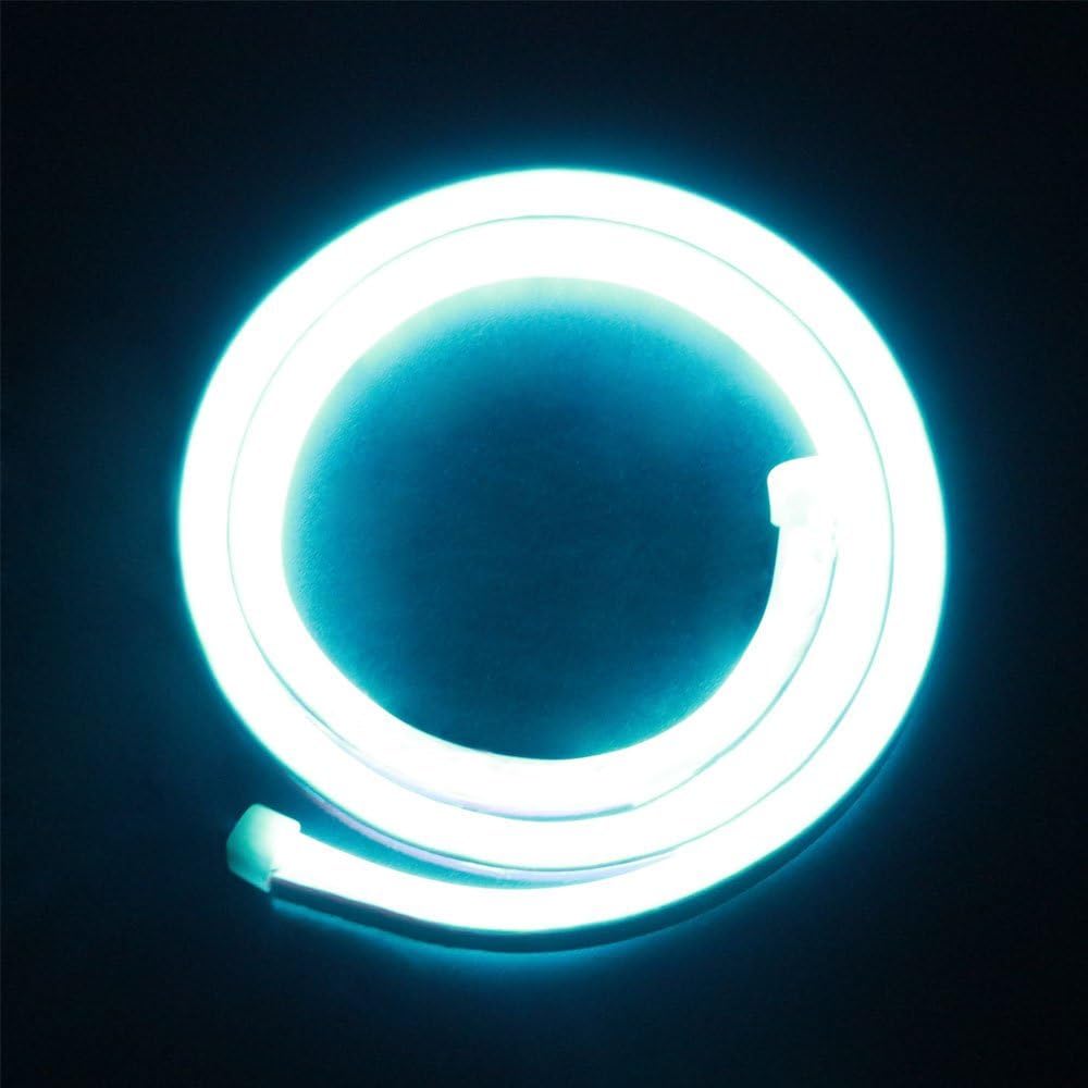 LEONLITE 12 Inch Automobile LED Neon Strip Light, Illuminating Headlight, Flexible Daytime Running & Contouring Tube Light OEM-Looking Audi/BMW/Mercedes Style Headlight (ice Blue) : Automotive
