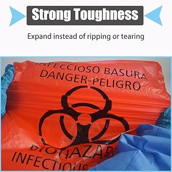 Amazon.com: Daarcin Red Biohazard Waste Bags,100pcs 16.5x20in