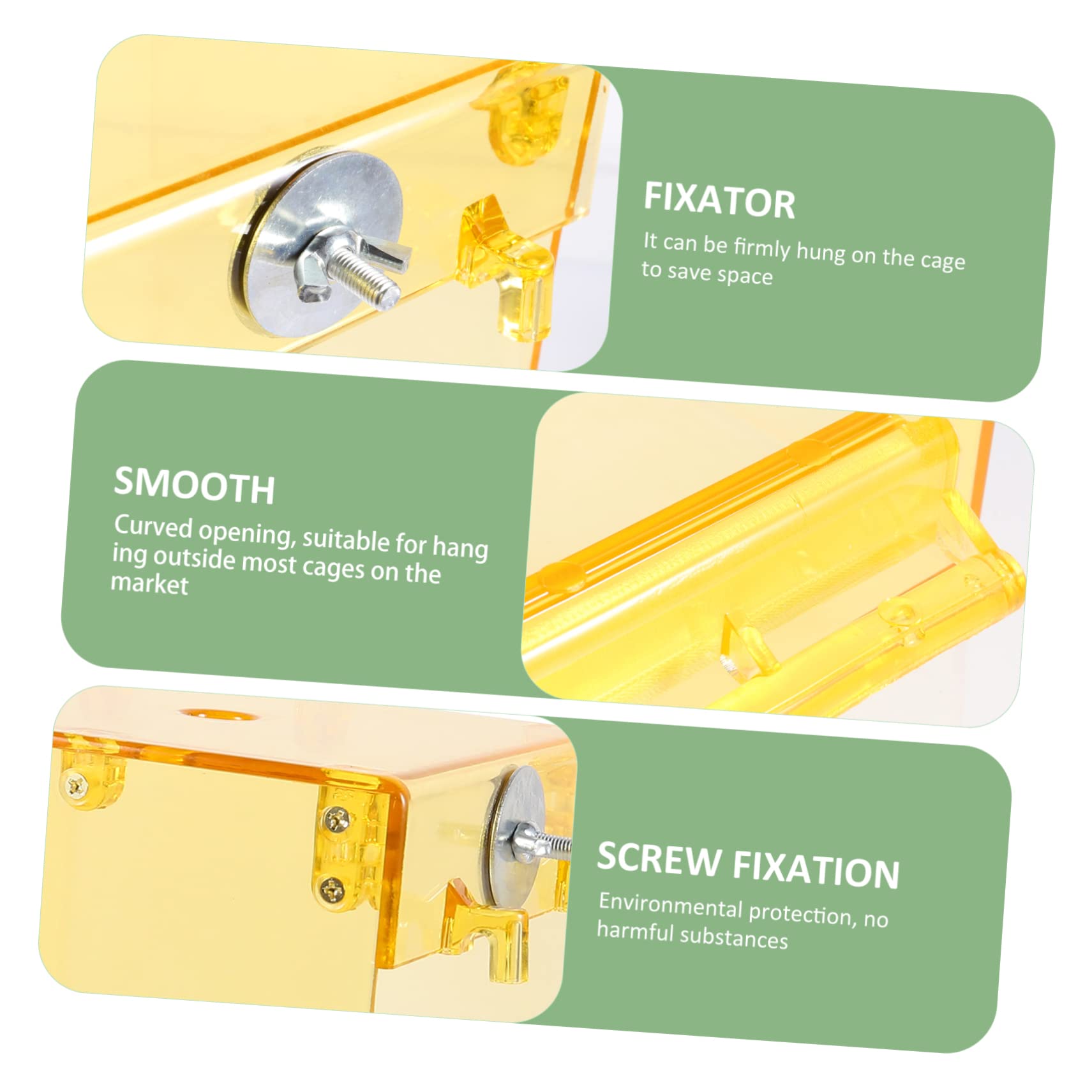 Garneck Box Bird Bath Box for Parrots Transparent Shower Basin for Birds Convenient Bathing Accessory for Budgies Lovebirds and Finches