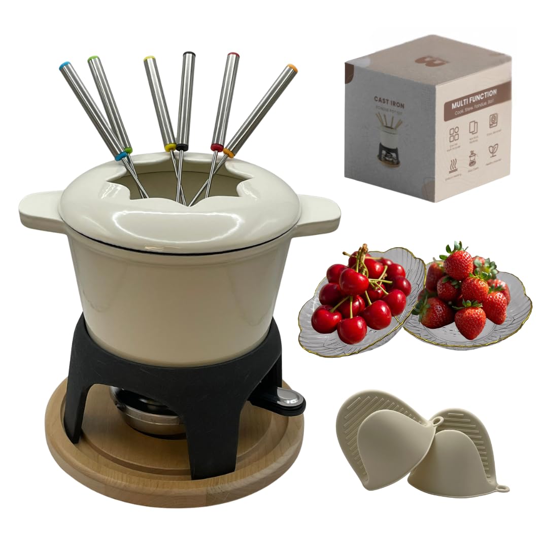 Cast Iron Fondue Set 15-Piece