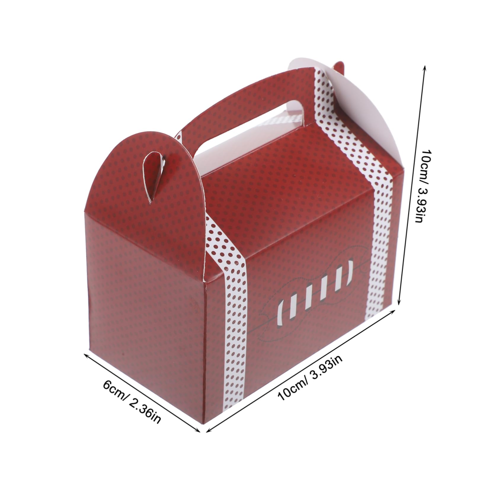 NAMOARLY Custom Rugby Theme Party Favor Boxes 18 Pack Paper Candy Wrapping Boxes Handle Design for Storage Packaging