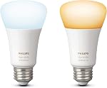 Philips Hue Smart 60W A19 LED Bulb - White Ambiance Warm-to-Cool White Light - 2 Pack - 800LM - E26 - Indoor - Control with Hue App - Works with Alexa, Google Assistant and Apple Homekit