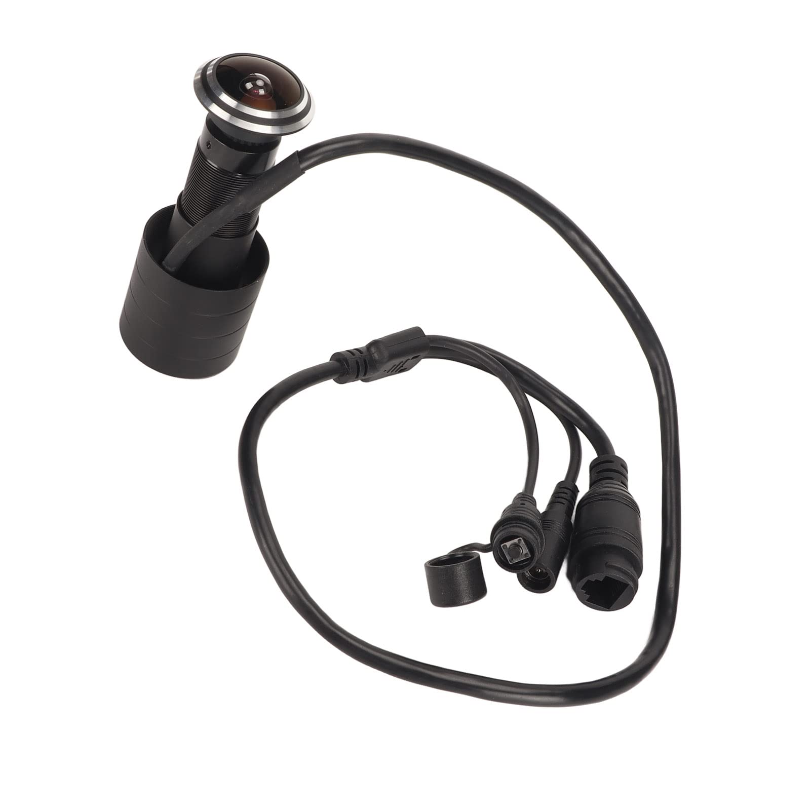 Cryfokt Cámara con Orificio para Ojo de Puerta, Cámara IP con Mirilla Gran Angular de 1920P y 4 MP con Instalación Plug and Play y Conexión de Alarma Remota, para Monitoreo de Seguridad