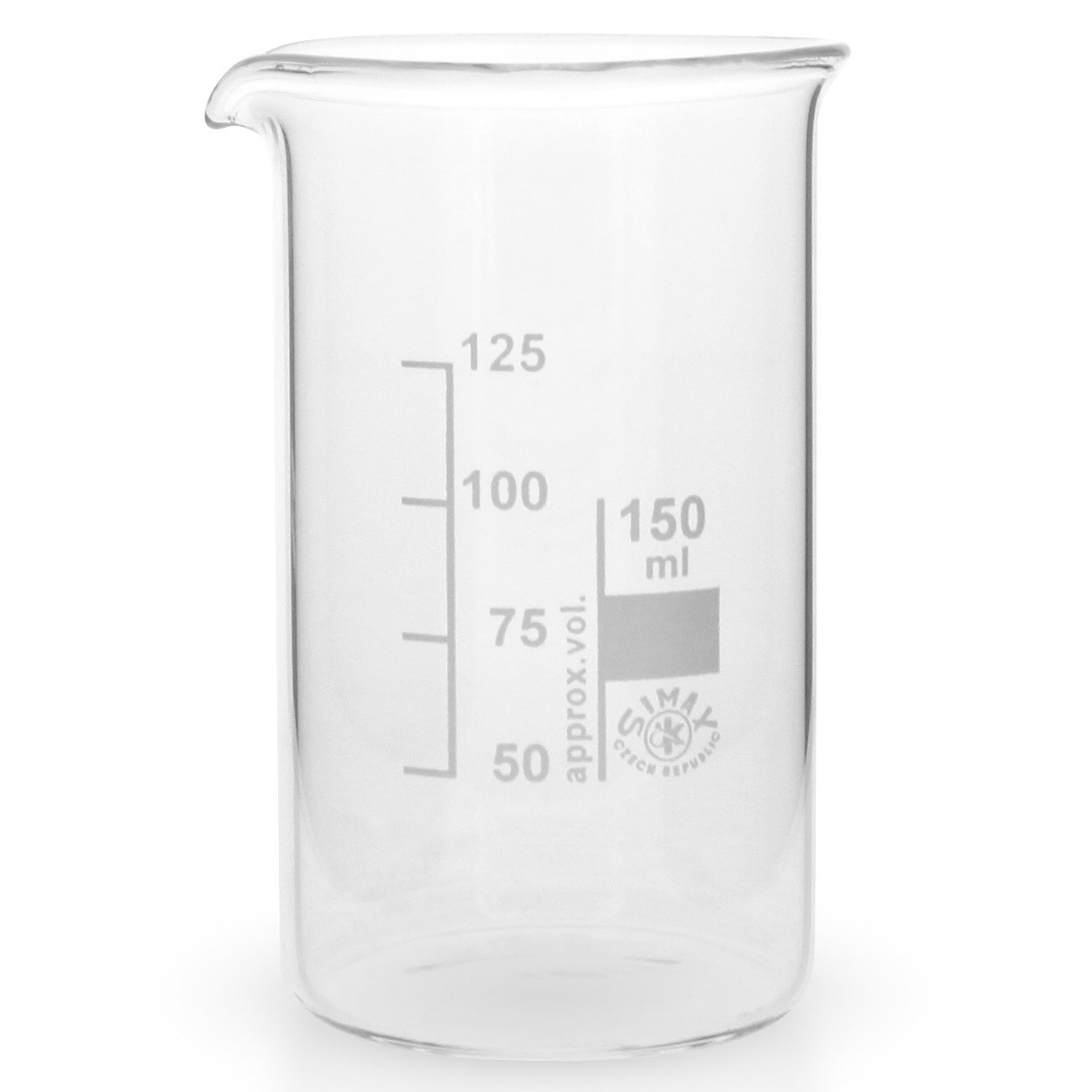 20x Becherglas 150ml aus hitzefestem Borosilikatglas, Hohe Form