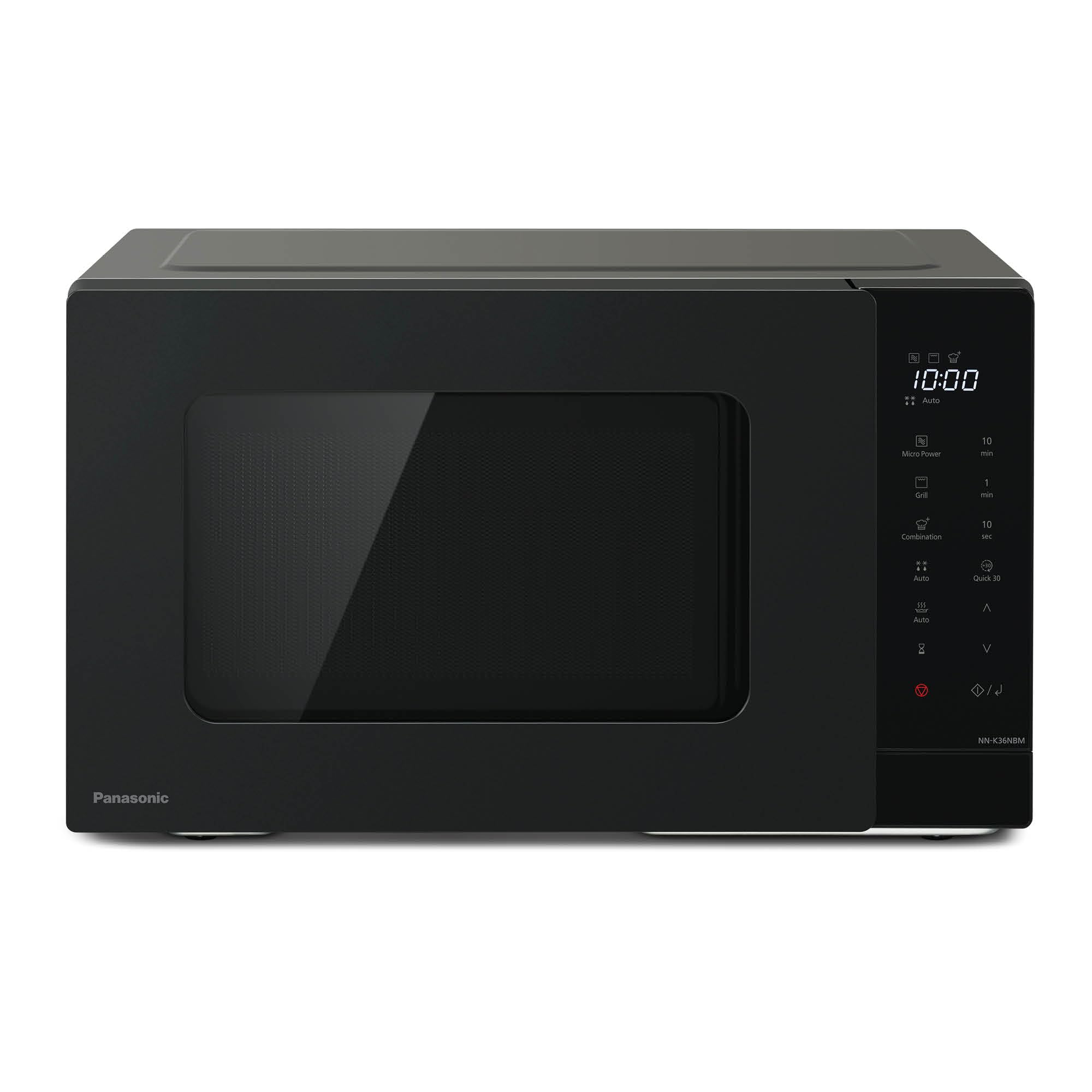 Panasonic NN-K36NBMEPG, Forno a Microonde con Grill, 24 Litri, 900W di Potenza, 11 Programmi Automatici, Tecnologia Dual Cooking, Funzione Quick 30'', Nero.