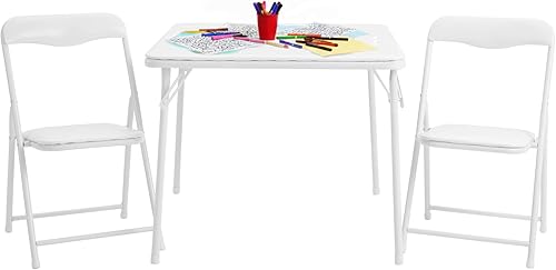 Miniatura 12 de Flash Furniture Mindy Kids - Juego de mesa y sillas plegables de 5 piezas para guardería y aulas, juego de mesa de actividades y sillas para niños,