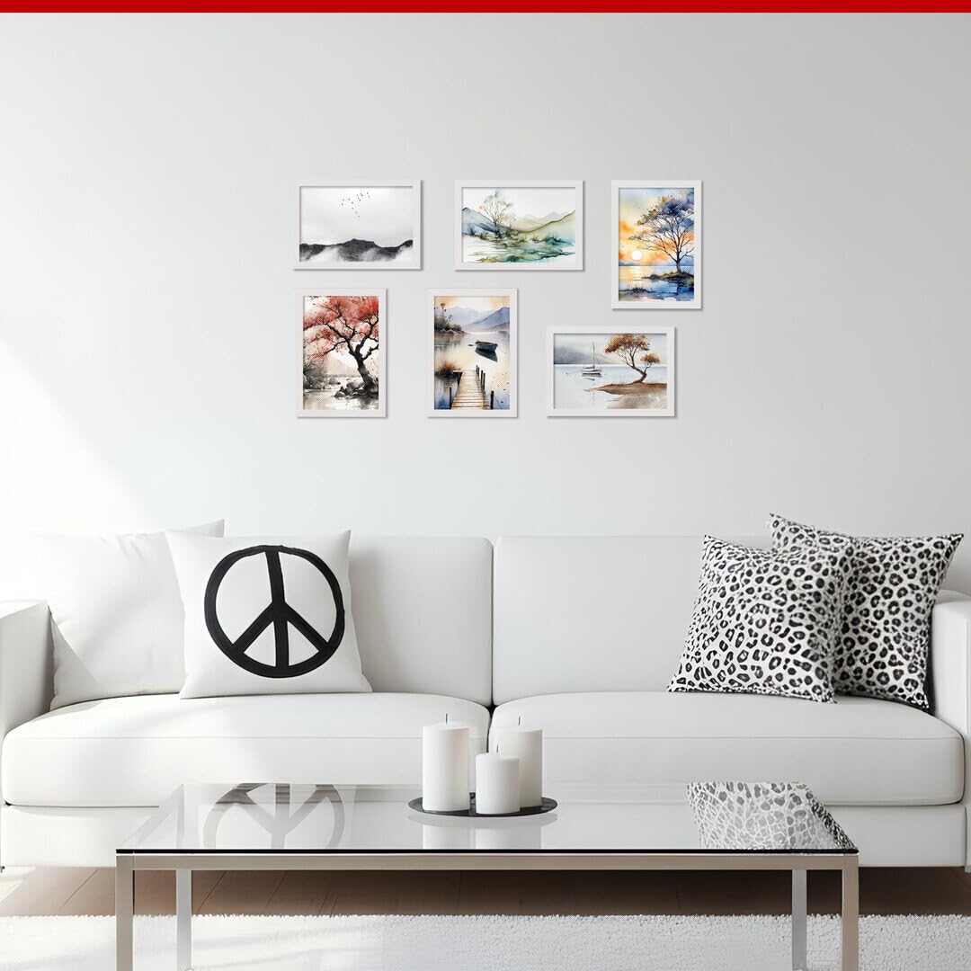 Alison Kingsgate Modern 11X9 White Picture Frames- Engineered Wood Photo Frame with Shatterproof Perspex Front- Ideal for Posters Certificates & Artwork- Wall Mount or Tabletop Display - Image 7