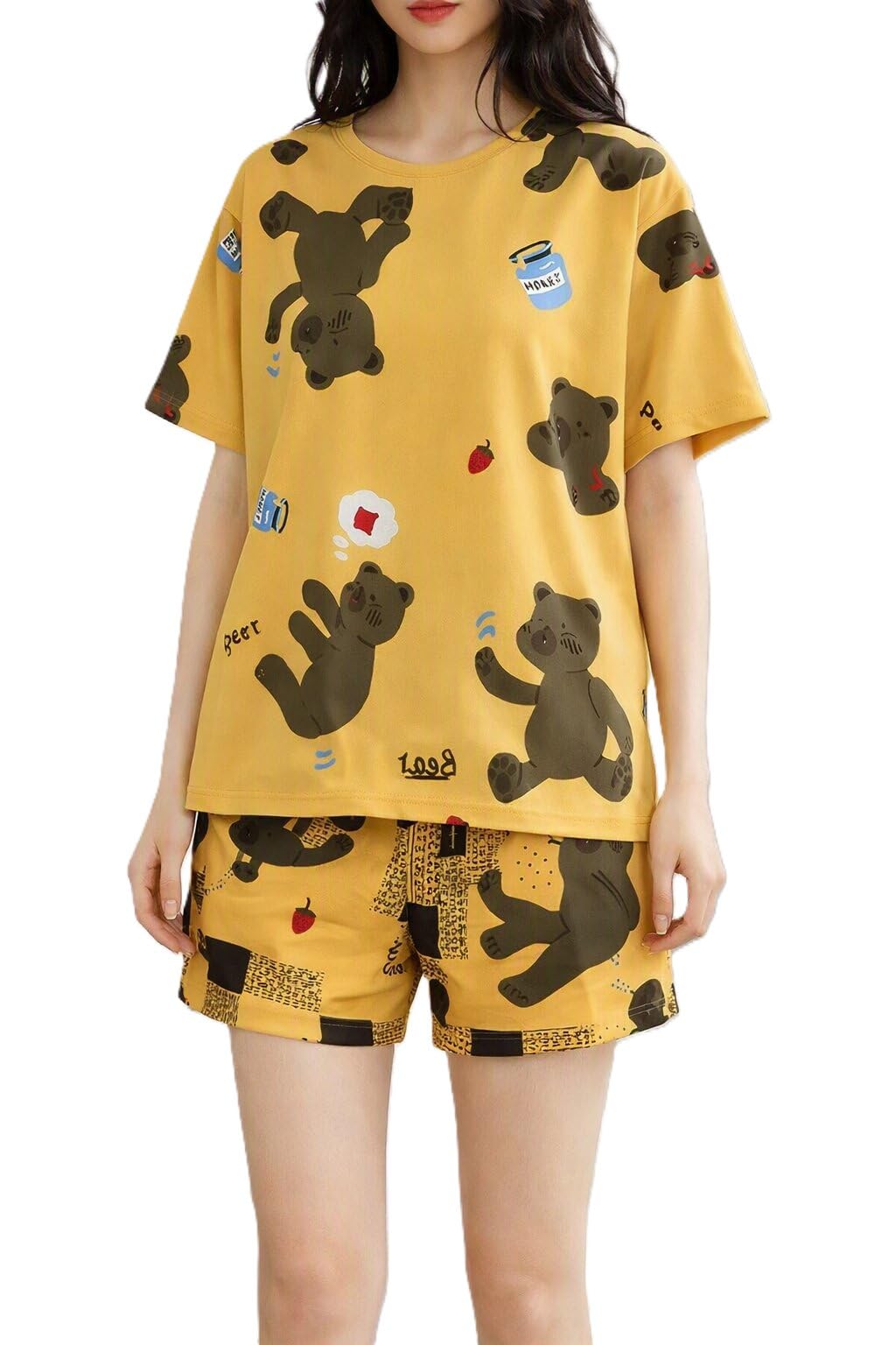 Women's Modern Printed Outfit Stylish Top Shorts Combination for Relaxed Occasions-picture-39