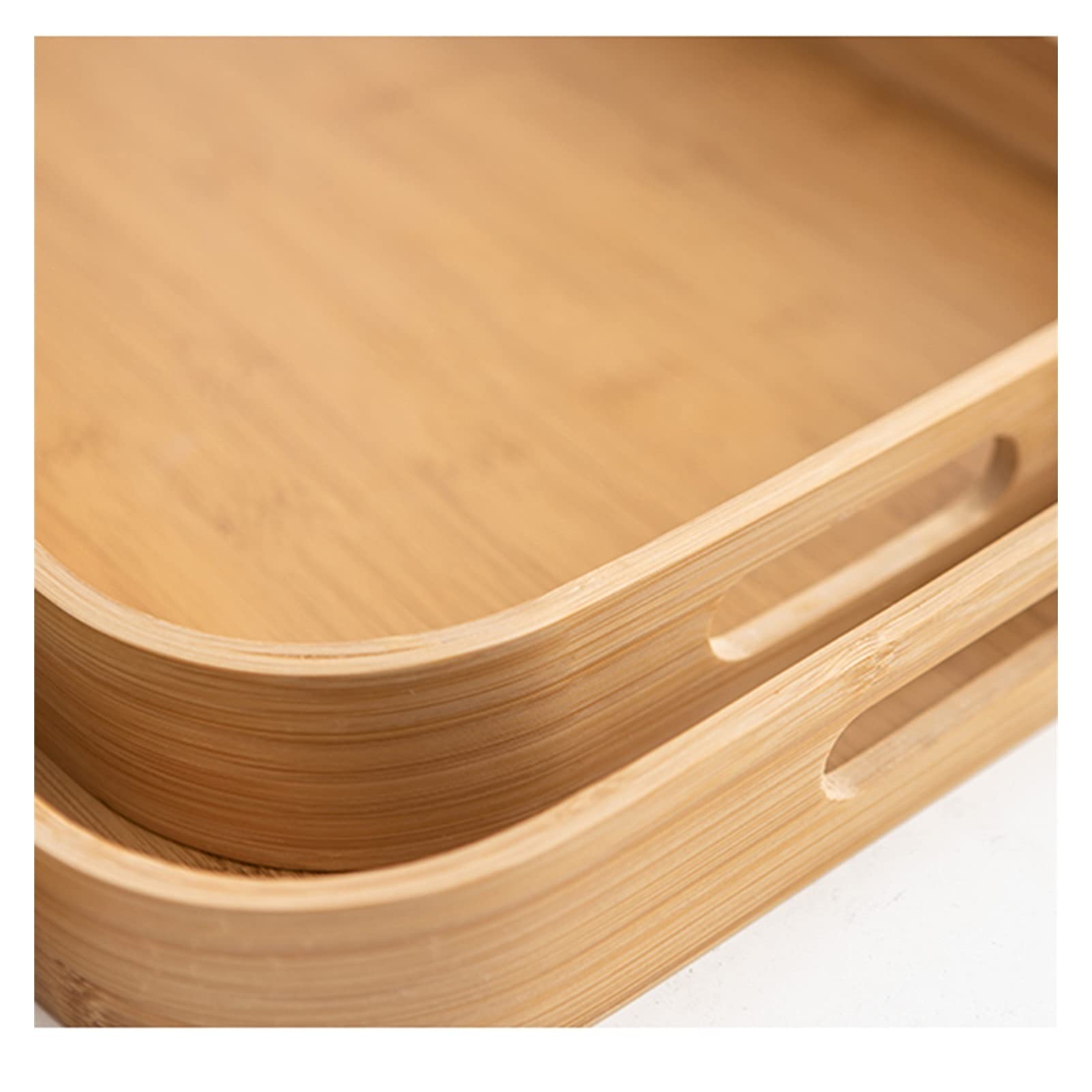 Bandeja Bandeja de servir y plato, placa de senderos de madera rectangular con bandeja de bocadillos de mango, bandeja de desayuno, decoración de granja con estilo Sirviendo platos Bandejas para Servi