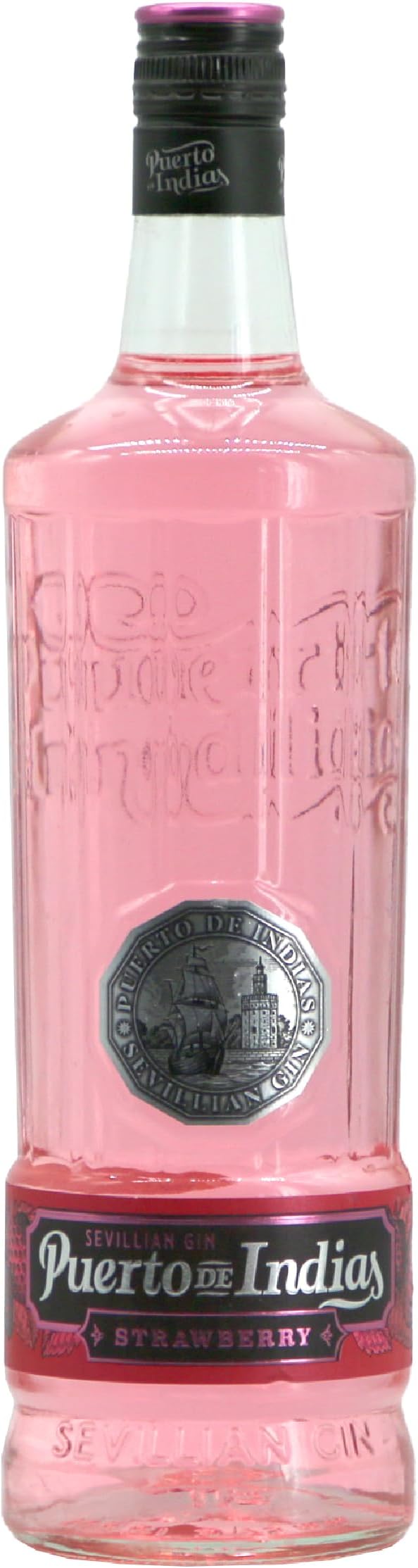 Puerto de Indias – Ginebra de Fresa Premium – Strawberry Premium Gin – 1 Litro – 37.5º