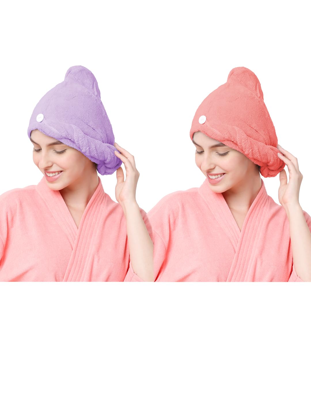 Microfiber Hair Towel Cap - Quick Dry & Soft -18