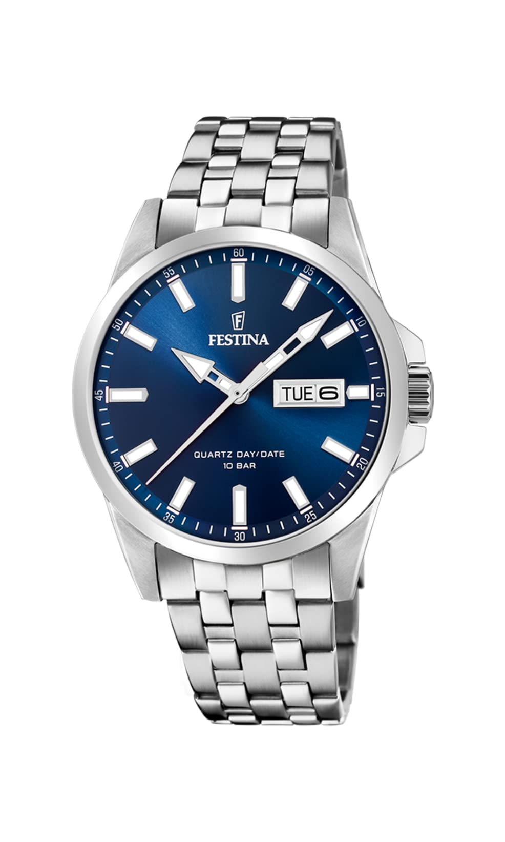 Festina Hommes Analogique-Numérique Quartz Montre avec Bracelet en Acier Inoxydable