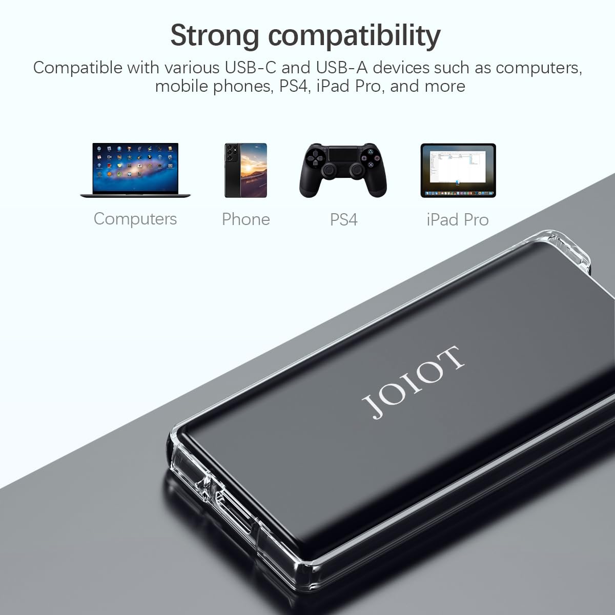 JOIOT Hard disk esterno SSD da 250 GB, fino a 540 MB/s, USB 3.1 Gen2, unità a stato solido esterno compatibile con PS4 / PS5 / Windows / Mac