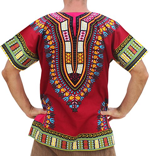 Image of Raan Pah Muang RaanPahMuang Unisex African Bright Dashiki Cotton Shirt Variety Colors