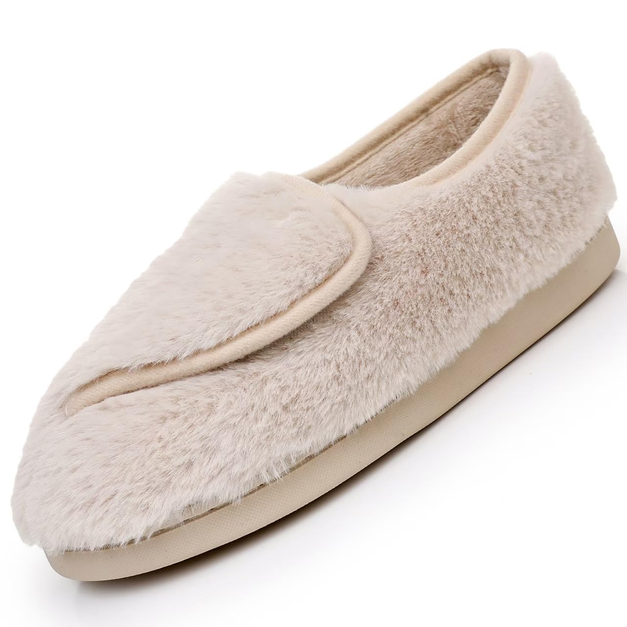 Git-up Women Soft wide Slippers Memory Foam Closed Toed Diabetic Arthritis Edema House Slippers