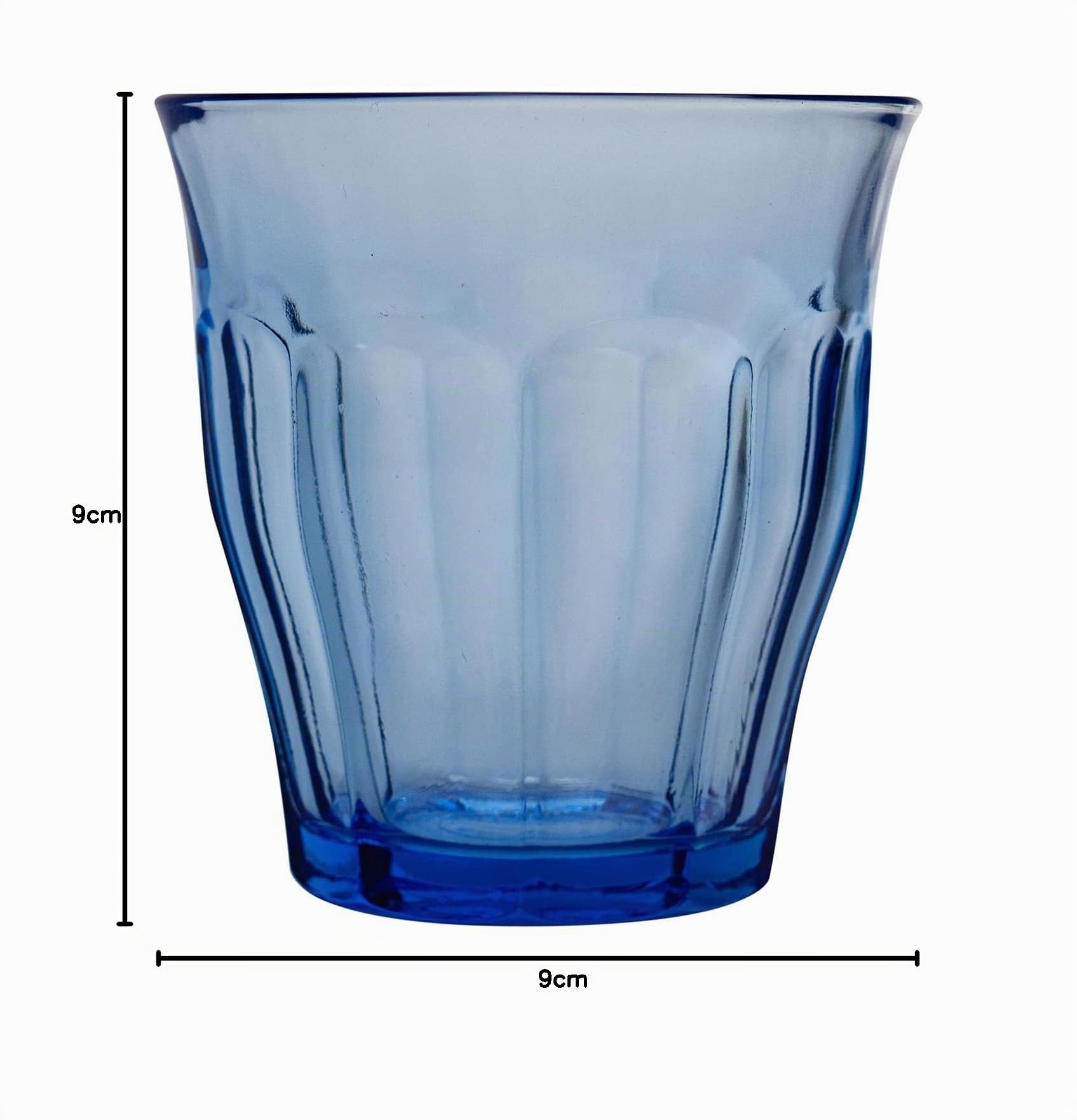 Duralex Verres è Boire Picardie - Gobelets 250 ML pour Eau, jus - Bleu - Paquet de 12