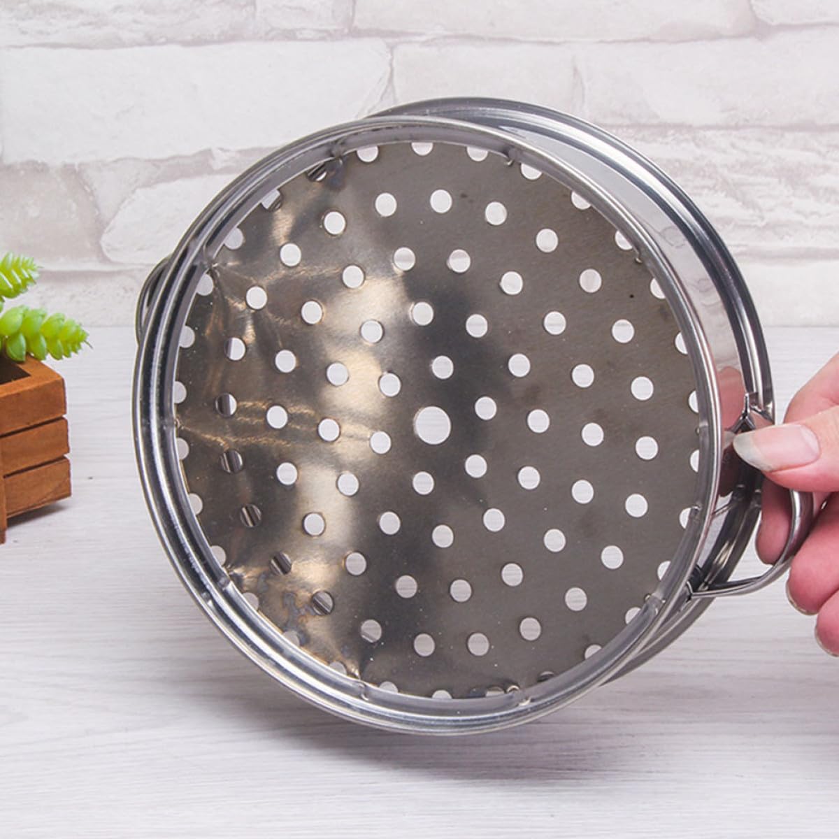 Veemoon Vaporera de Acero Inoxidable con Tapa Doble Nivel para Cocina Doméstica Vaporera Multifuncional para Cocer al Vapor Bollos Dumplings y Verduras Utensilio de Cocina Resistente