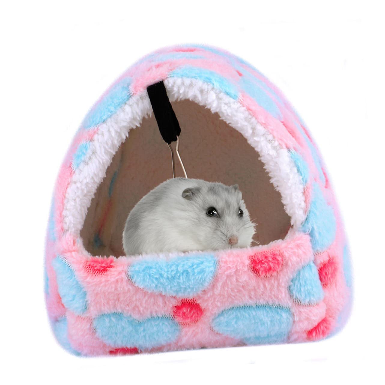 BESPORTBLE 5stücke Thermische Hängematte Für Hamster Winterwarm Aus Baumwolle Mit Metallhaken Für Kleine Haustiere Wie Chinchillas Ratten Und Meerschweinchen Mit Herzen
