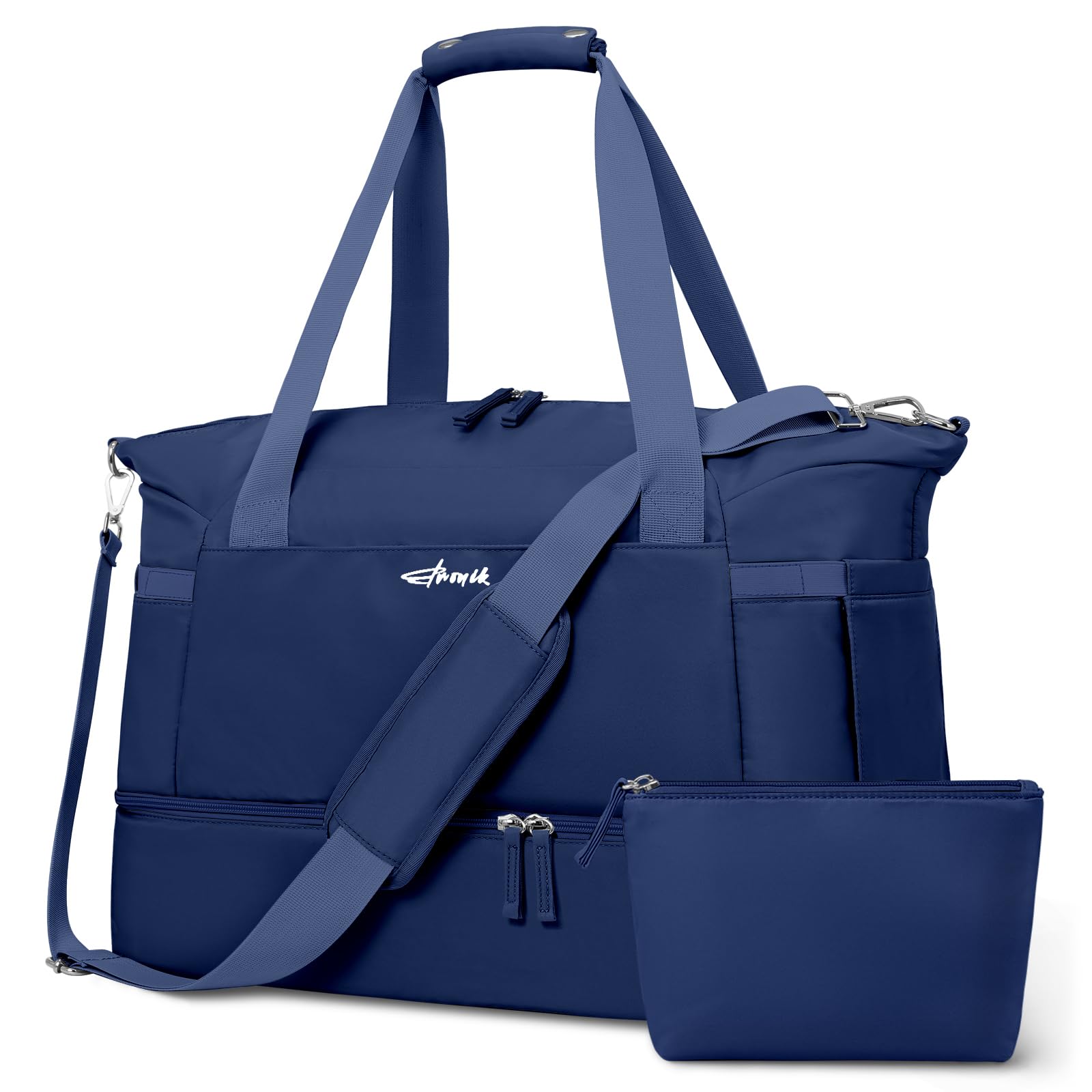 Gym Bag for Women, Personal Item Travel Bag with Shoes Compartment for Trip