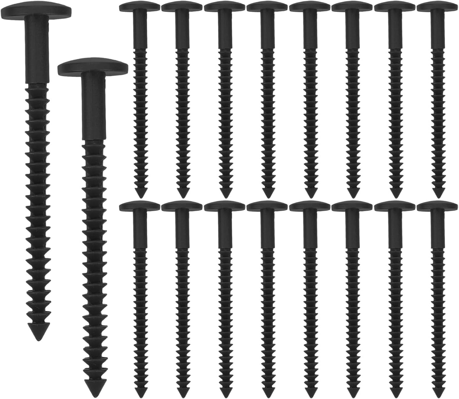 60Pcs 3 Inch Vinyl Shutter Fasteners, Window Panel Pegs Screws Lok Pins - Black Plastic Spike Anchors for Installing Decorative Exterior Wood Aluminum Vinyl Shutter