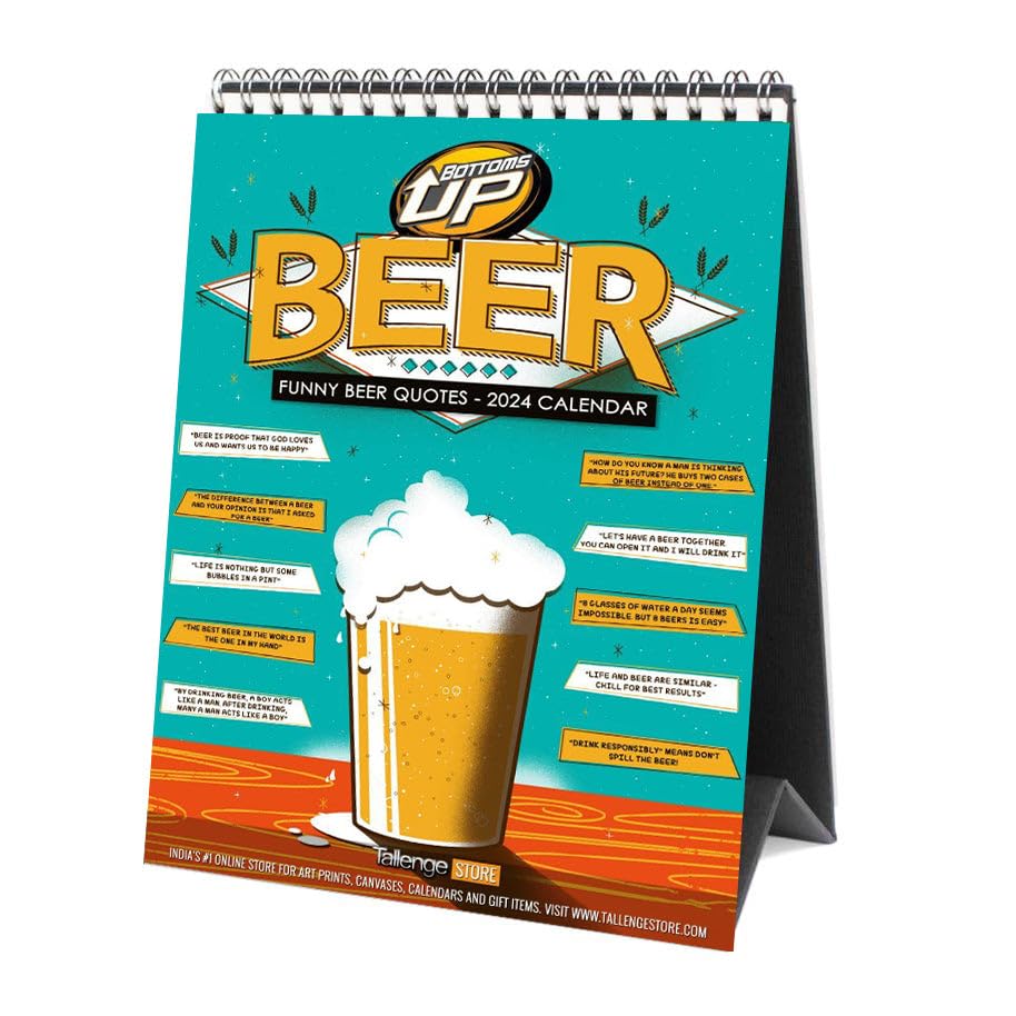 Image of Tallenge - Brew Poster Collection - 2024 desk Calendar - 6 x 9 Inches (Paper, Desk Calendar)