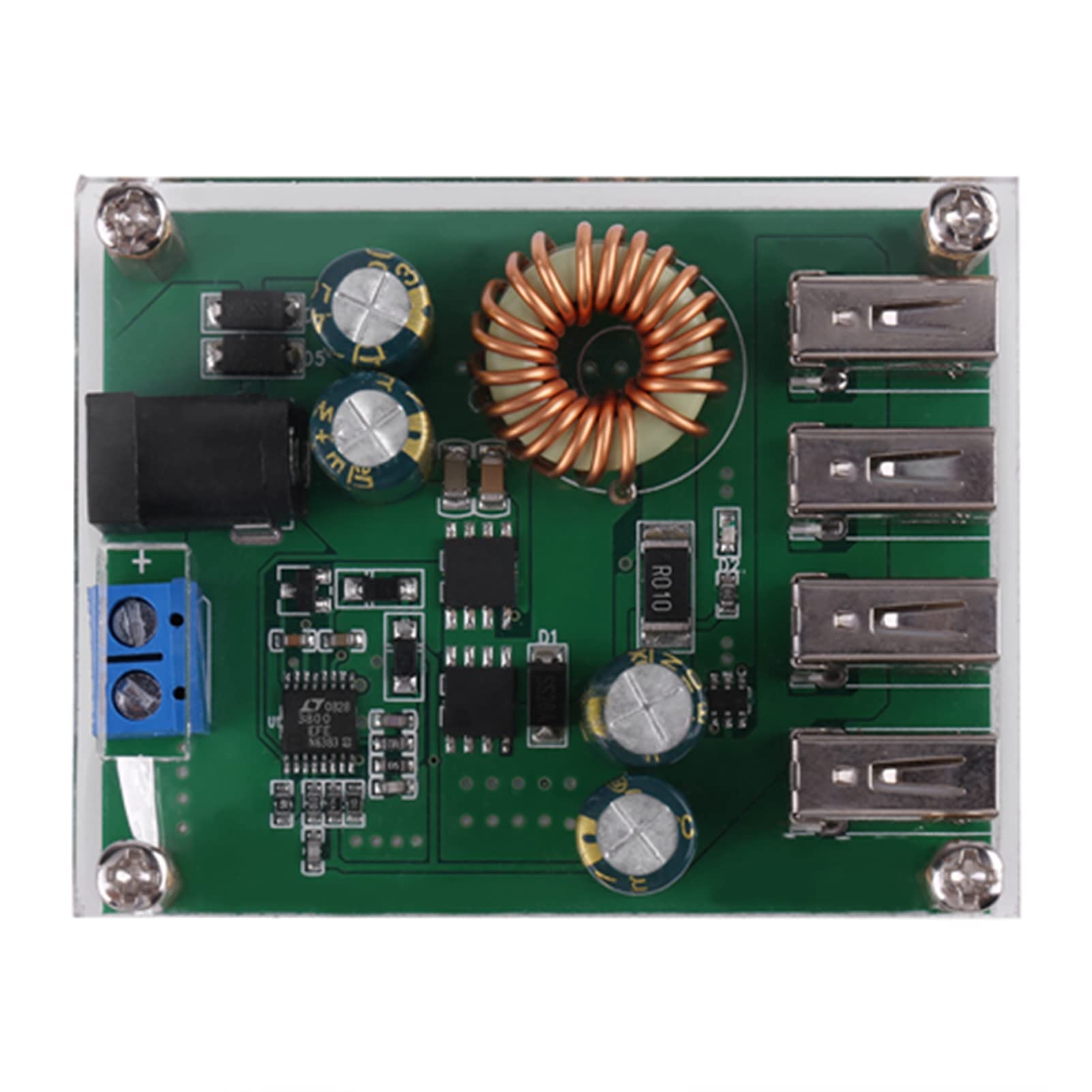 Dc 7 60V do 5V Step Down Step Down moduł Dc Dc 7 60V do 5V 5A 4Usb Wyjście Przetwornica Obniżająca Moc Obudowa Zasilacza