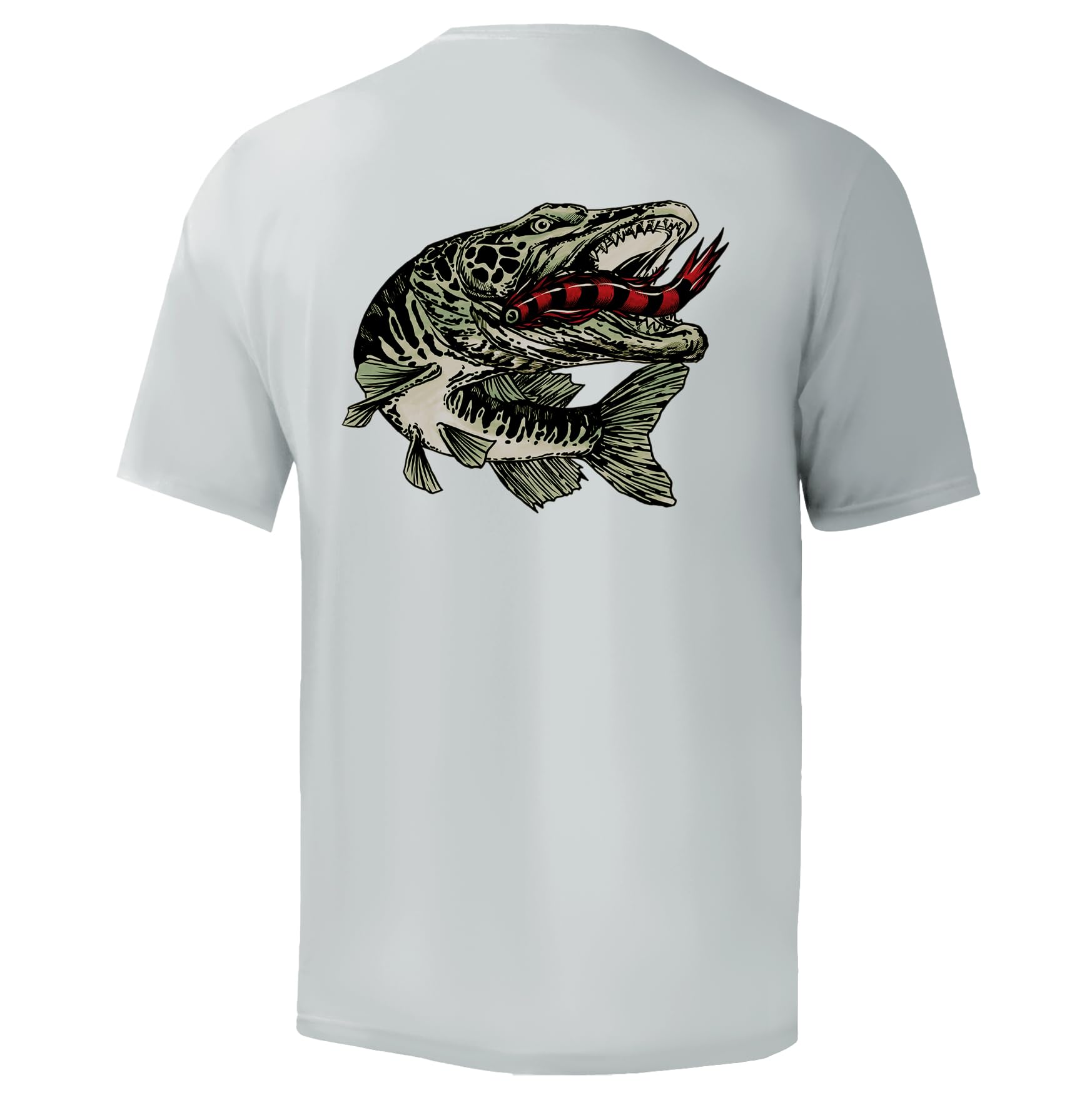 Palmyth Men's Fishing Shirt Short Sleeve Sun Protection UV UPF 50+ SPF T-Shirt