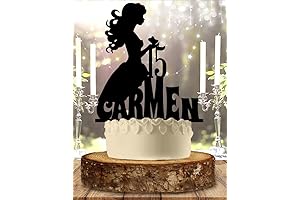 Quince Cake Topper - Personalized 15th Birthday Decoration for Quinceañera Celebration