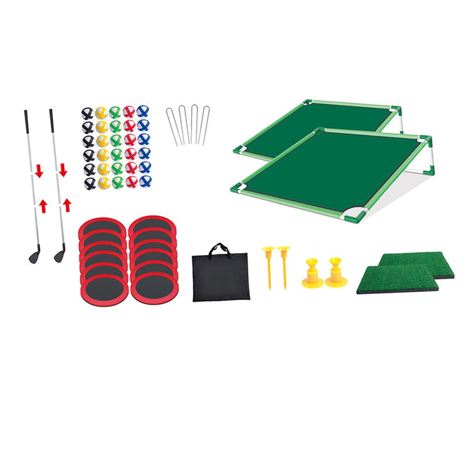 kowaku 2 Piezas Infantil con Tablero Cornhole Plegable Alfombra Transportable Bolas de Y Soportes Incluidos Materiales Seguros para Niño, Doble Rejilla