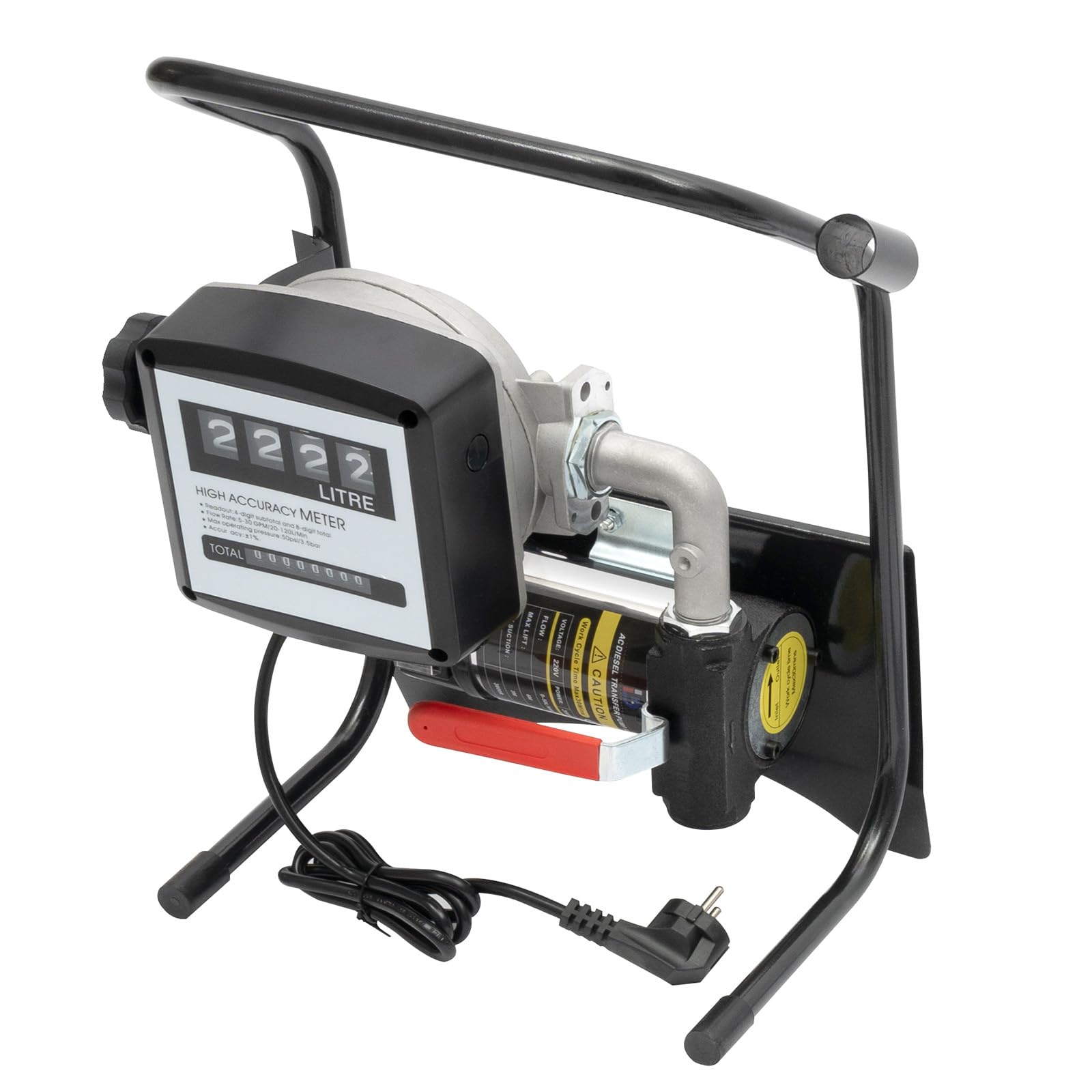 Pompa diesel elettrica 220 V, pompa benzina autoadescante, pompa olio con una portata di 45 l/min, adatta per motori di veicoli da 12 V come veicoli, trattori, barche, moto, camion