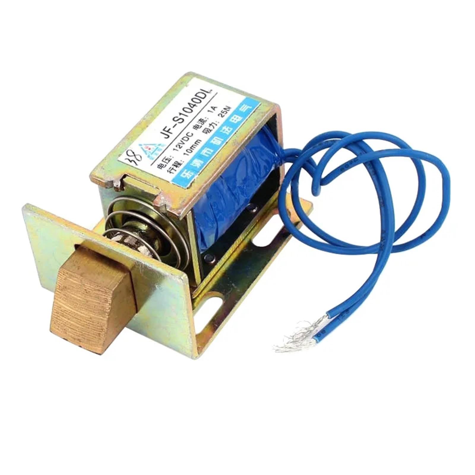JF-S1040DL Solenoid Electromagnet DC12V Lock Electric Magnet 24V 1A Force 25N Stroke 10mm(DC12V)