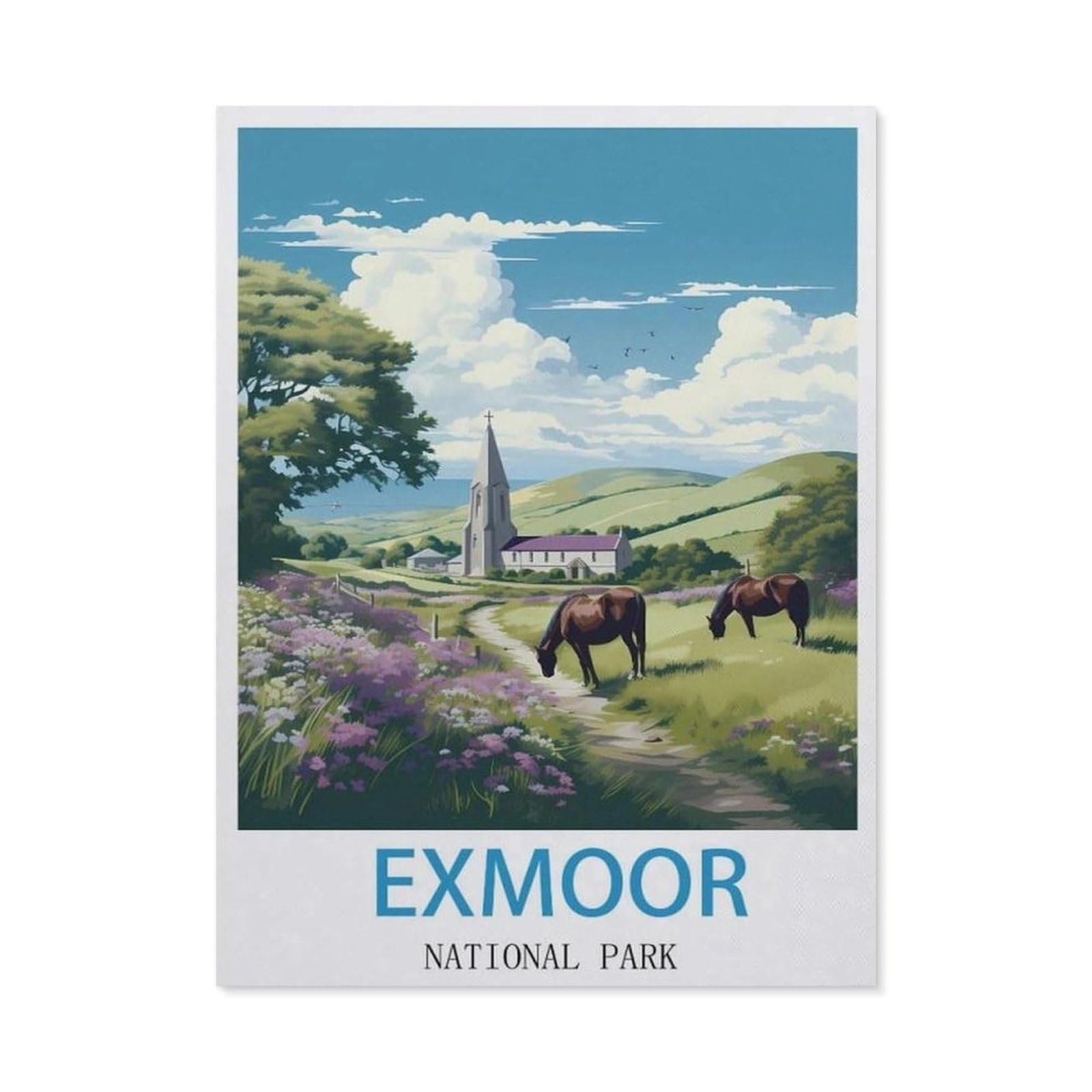 Metal Sign Tin Sign，Exmoor National Park(15x30cm）