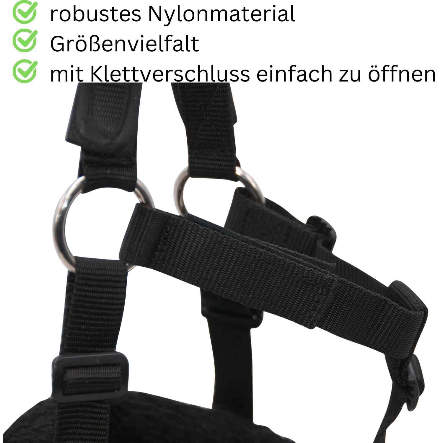 HorseGuard Maulkorb Fressbremse für Pferde mit Teddyfleece Polster, Größenvielfalt