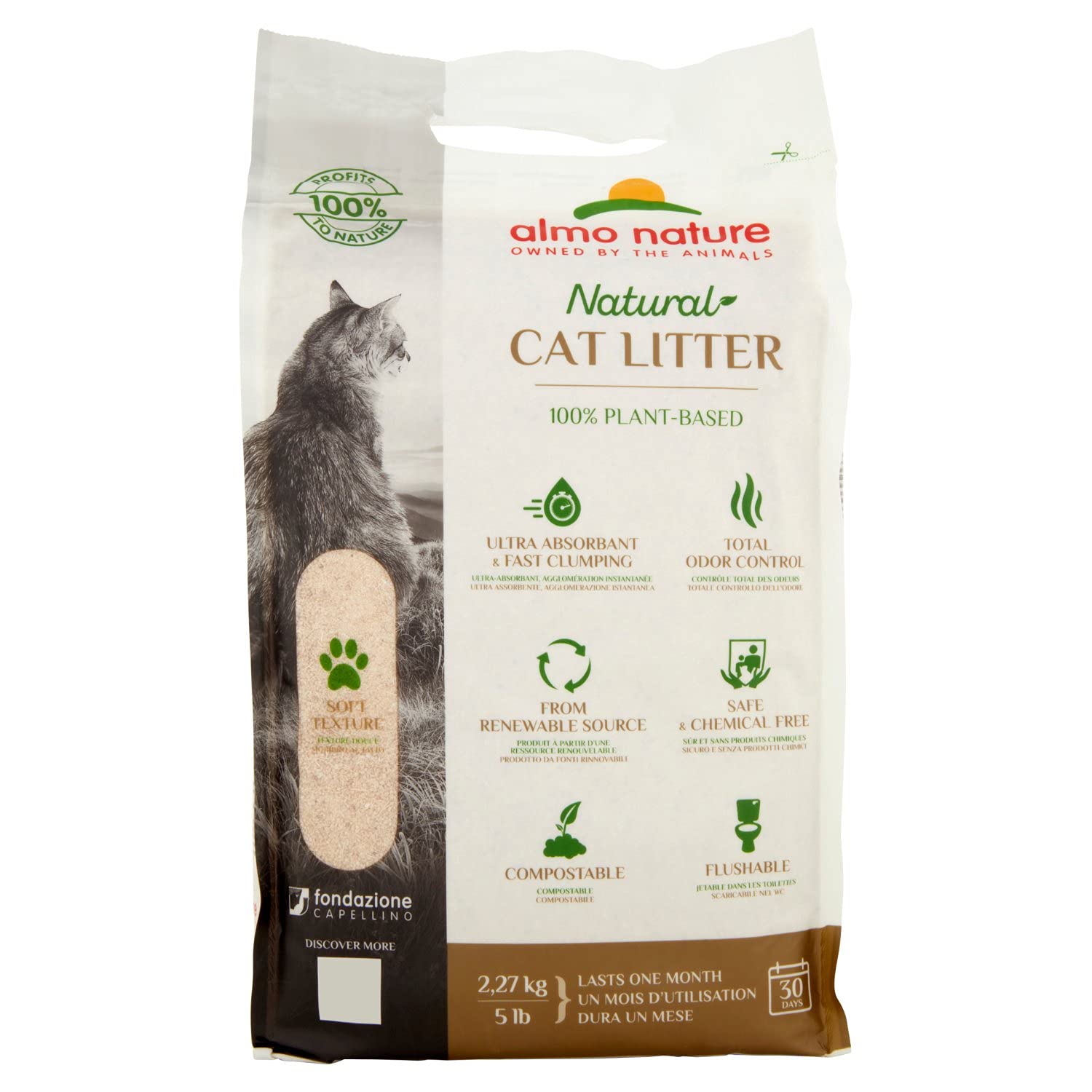 Almo Nature CatLitter 76 Katzenstreu, 2.27Kg, Einheitsgröße, beige