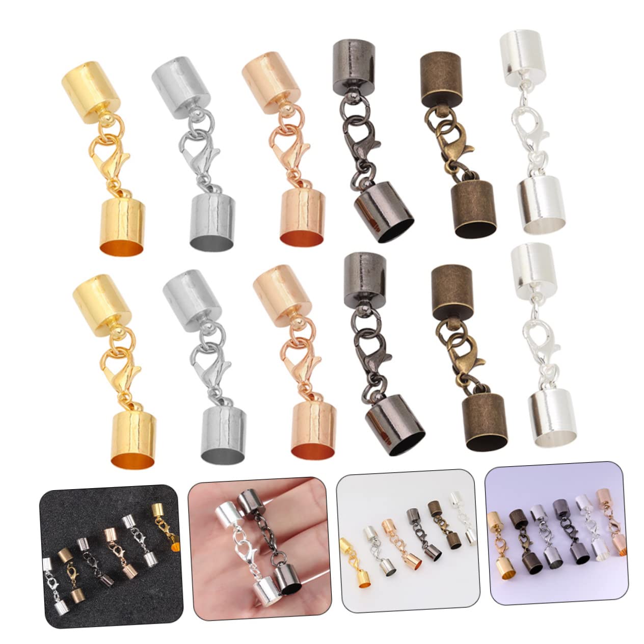 DOITOOL 3 Series Enganches De Langosta Para Llaveros Diy Accesorios De Anillos Para Pulseras Y Collares Colores Material De Manualidades Para Proyectos De Joyería Y 60 Piezas*3