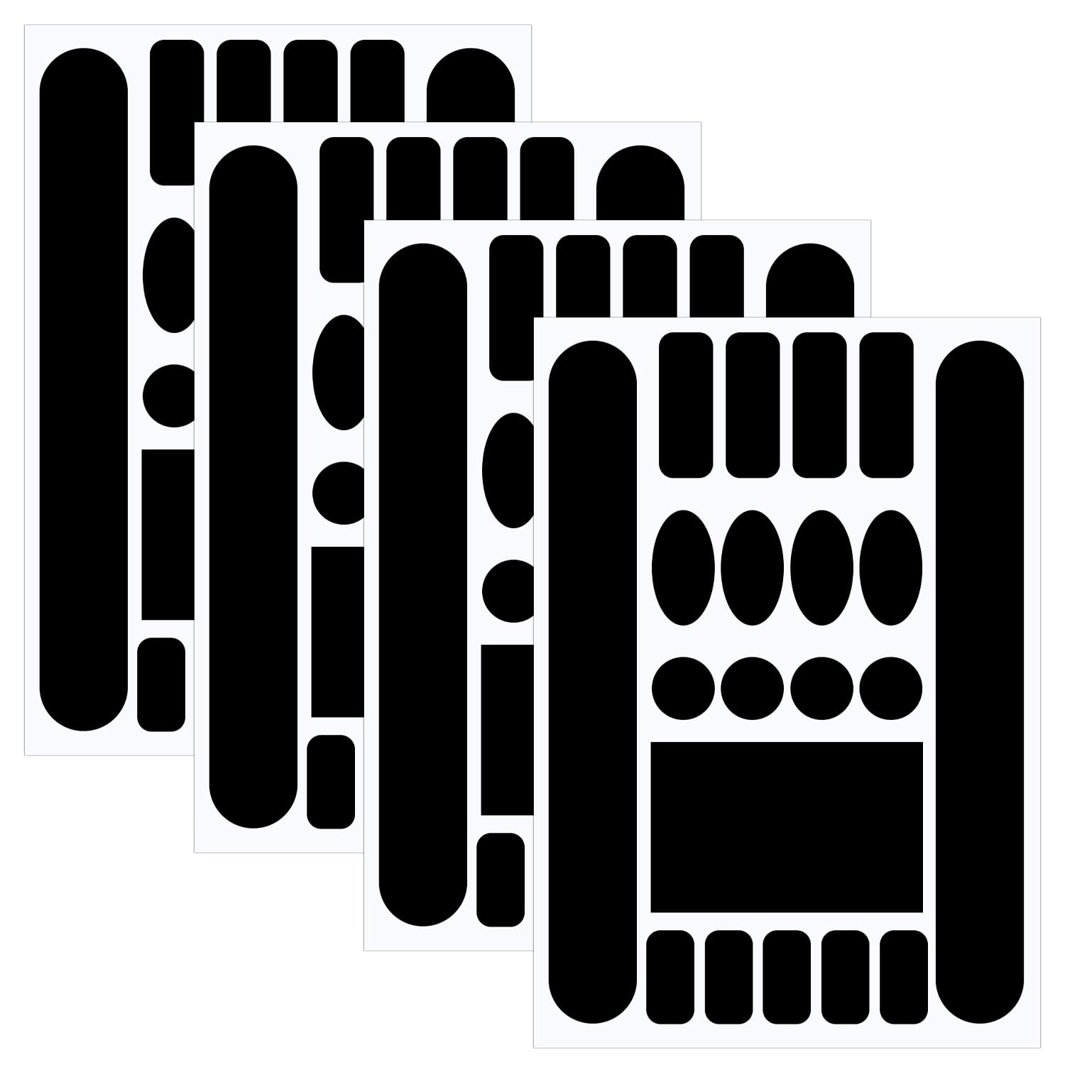 4 Pieces Bicycle Anti-Scratch Stickers, Bicycle Stickers, Bicycle Frame Protection, Waterproof Bicycle Anti-Scratch Stickers, Bicycle Protective Film, Bicycle Accessories (Black)