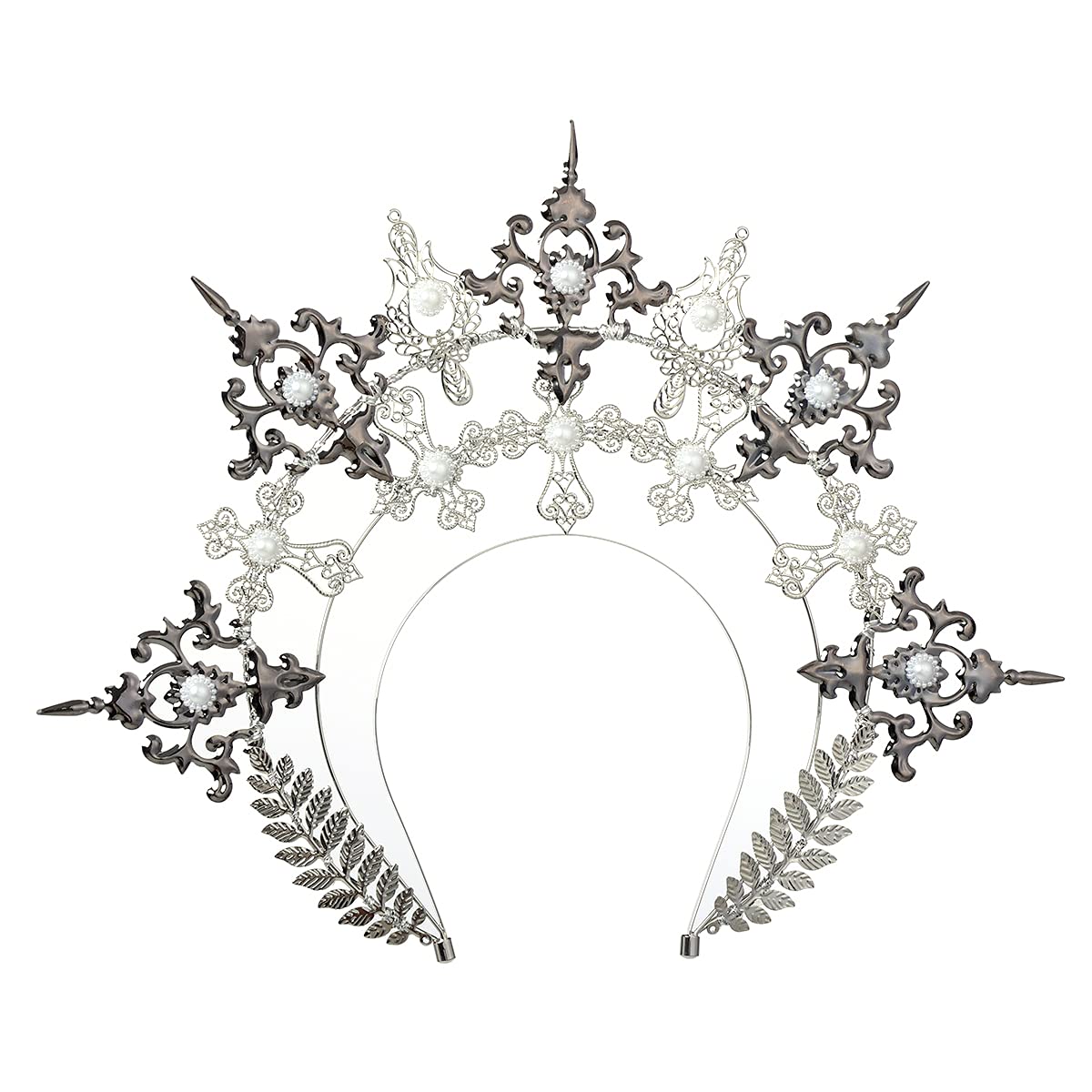 BLESSUME Halo Crown Mary Goddess Headband Women Halloween Costume Headpiece (Sliver 3) โ image 1