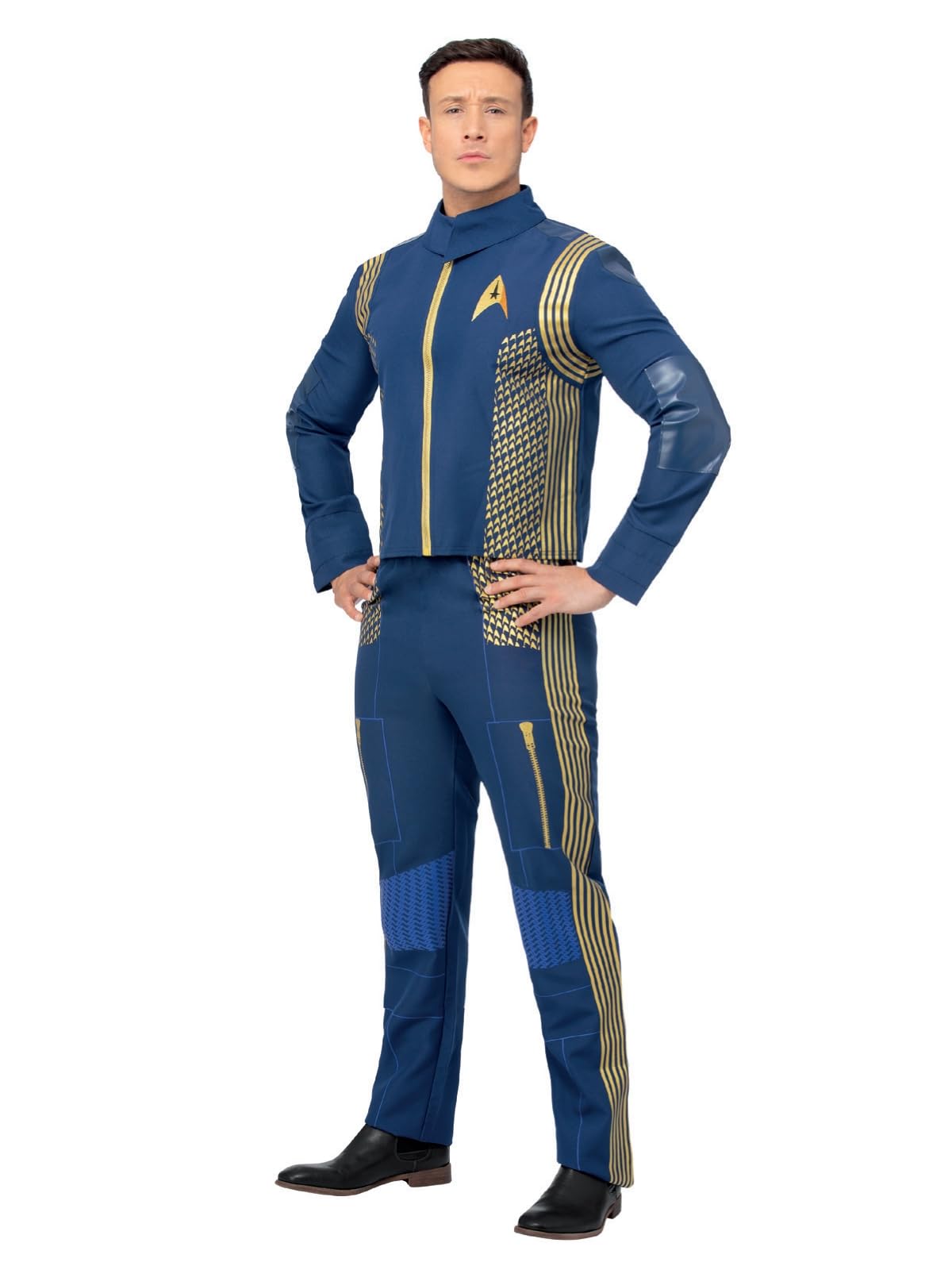 Smiffys Men's Blue, Gold Star Trek Discovery Command Uniform