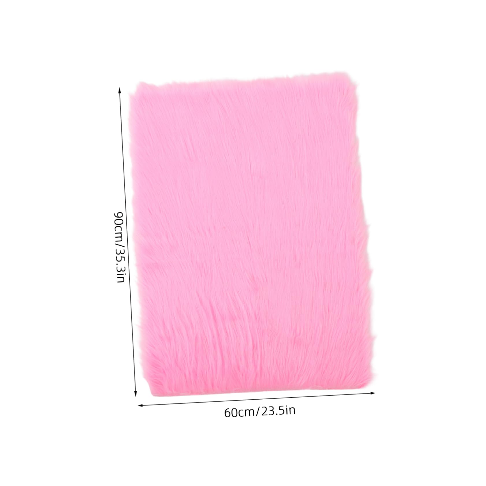 ERINGOGO Plush Pink Faux Fur Rug for Girls Bedroom 2x3 Soft Stylish Rug for Living Room Easy Maintenance