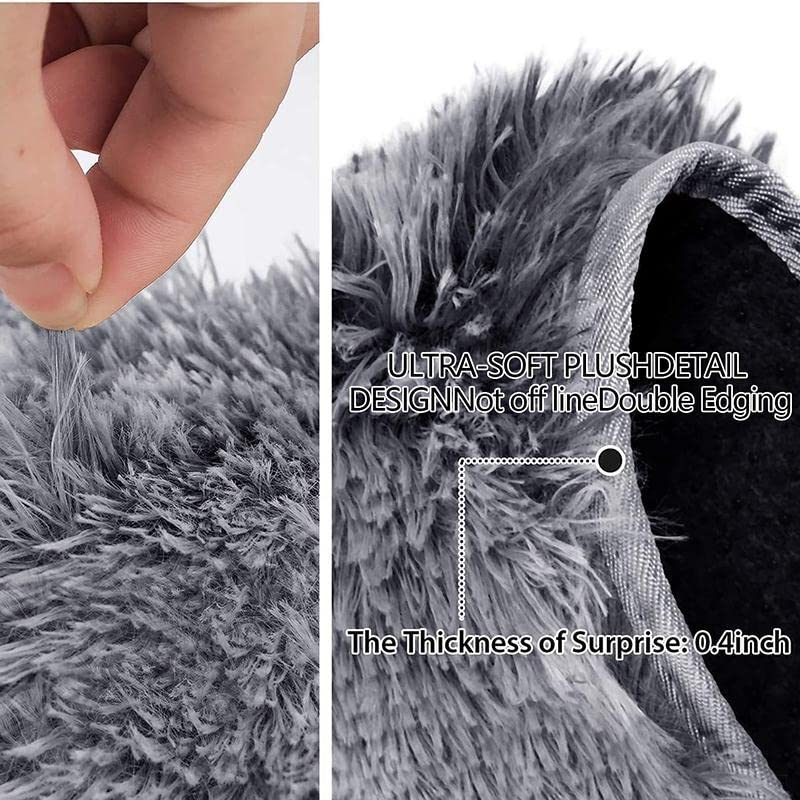 WEZOSHINET Badezimmerteppich Set 3 Teilig – Chenille Badematte, rutschfeste Fußmatte, WC-Abdeckungs-Set… – Bild 7