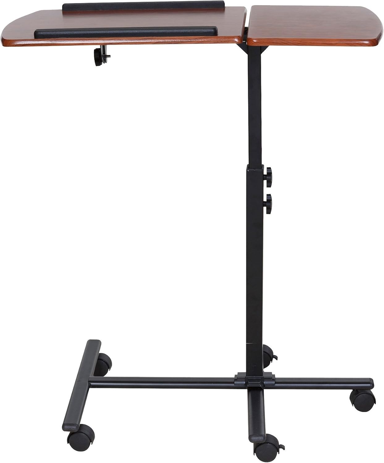 OneSpace 50JN01 Angle and Height Adjustable Mobile Laptop Computer Desk with Dual Surface