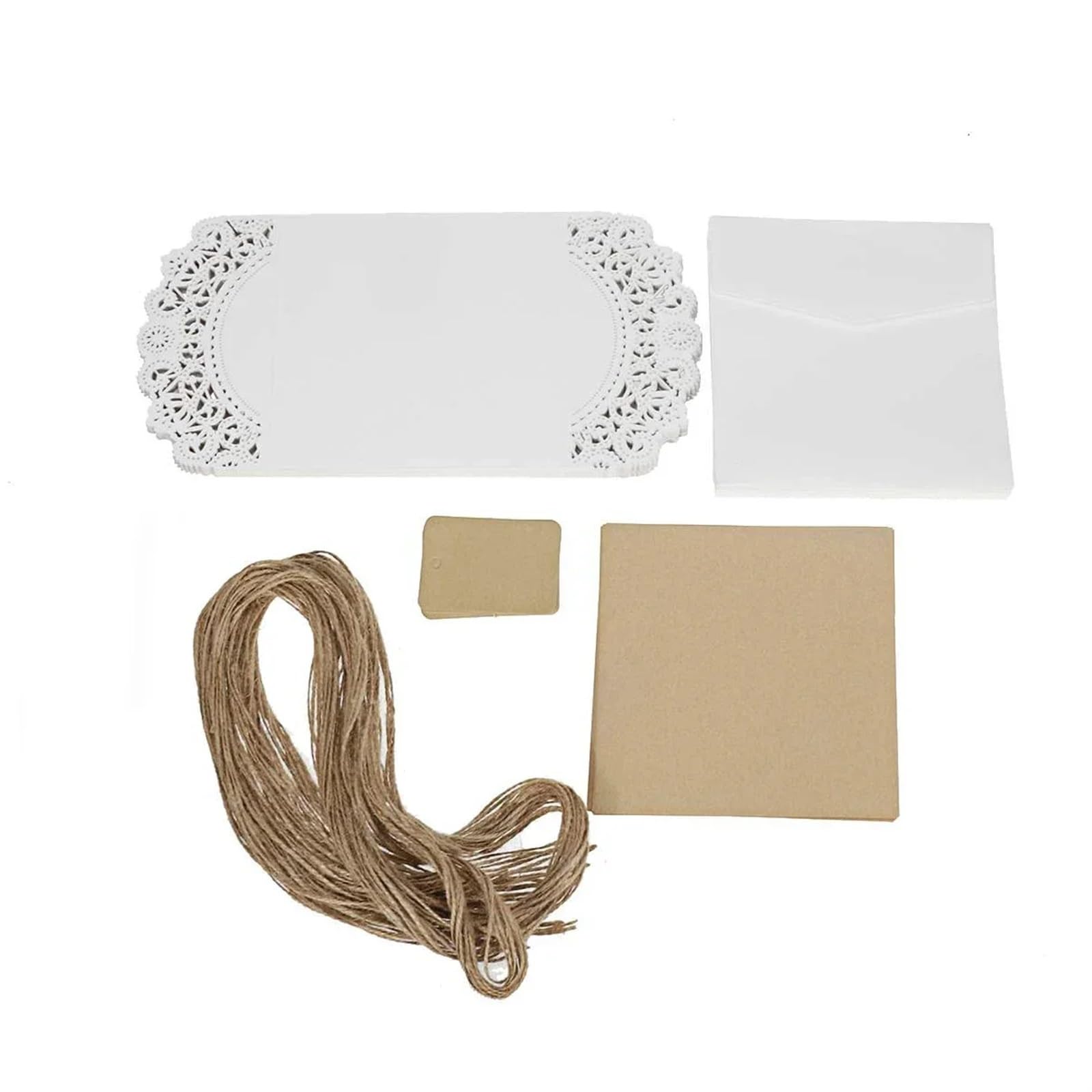 Zaproszenie na ślub Zaproszenia ślubne, z kopertami 10,30,50 szt. 14,5x14,5cm żółty papier pakowy(Print-on-demand,50pcs)
