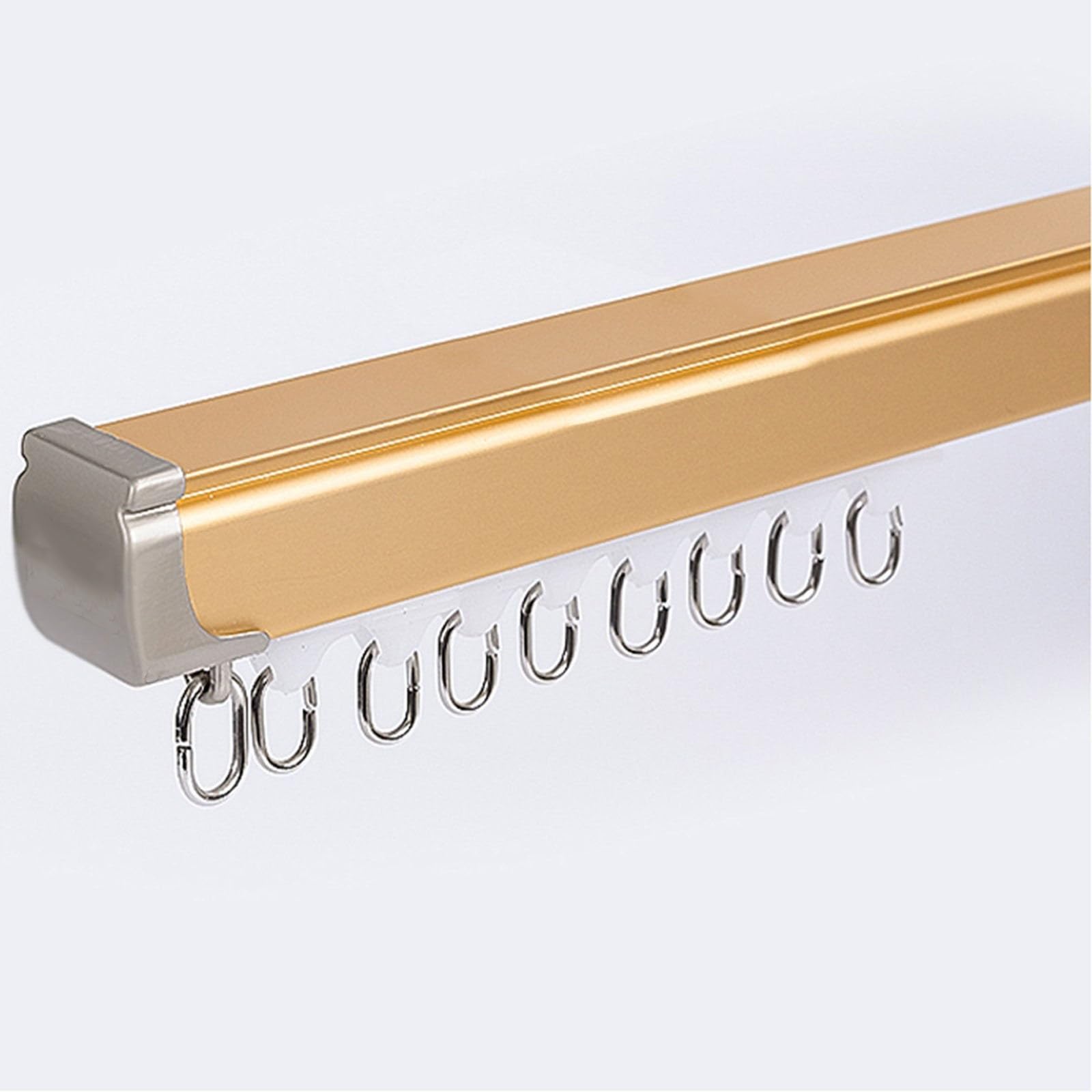 Système de rail de rideau de plafond extra fin – Tringle à rideau double en aluminium pour porte coulissante – Design élégant sans couture pour la maison/camping- car/intimité – Noir – 3 m