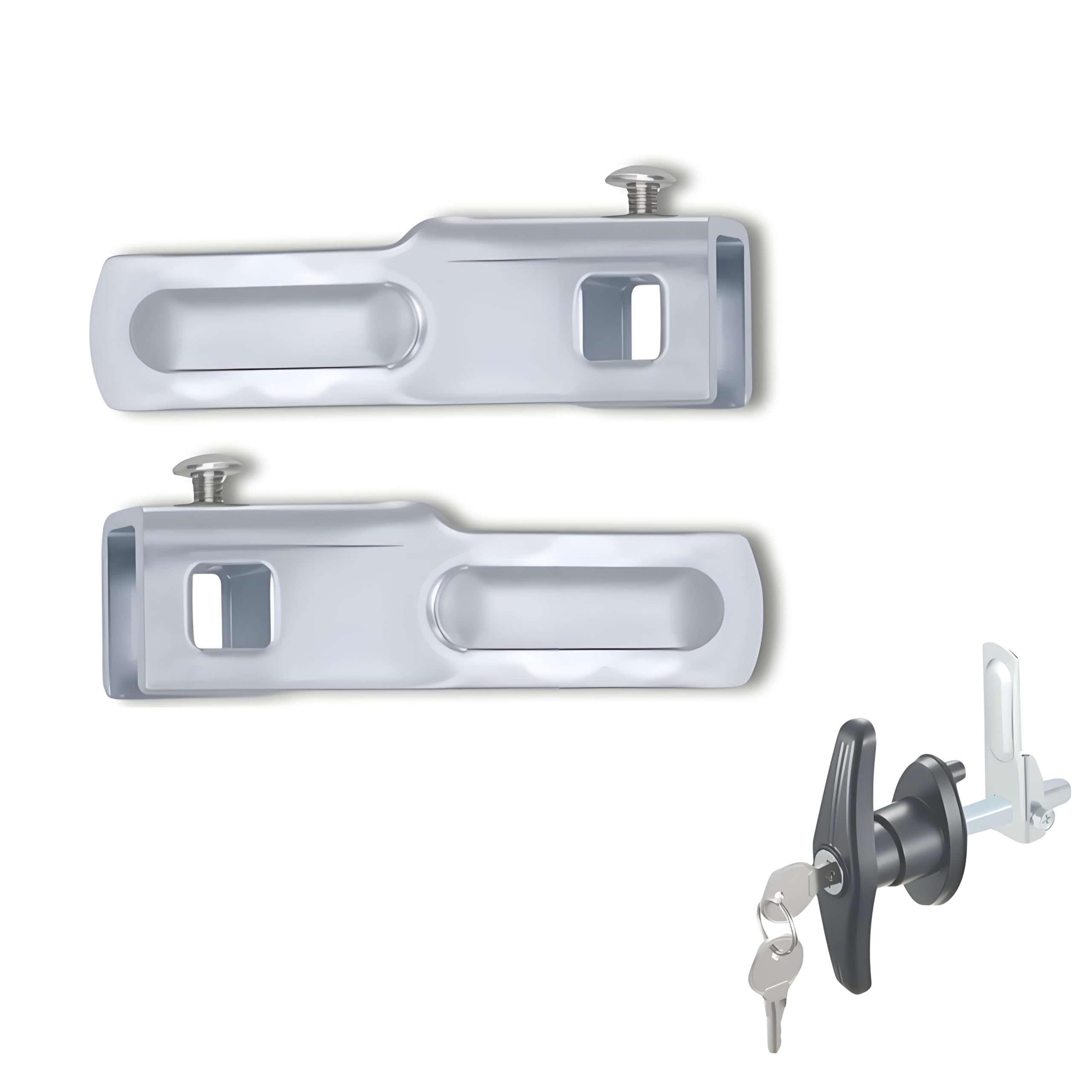 2PCS Truck Cap Locking T-Handle Cam, T Handle Locks Cam for Truck Topper, Camper Shell Accessories (Left&amp;Right)