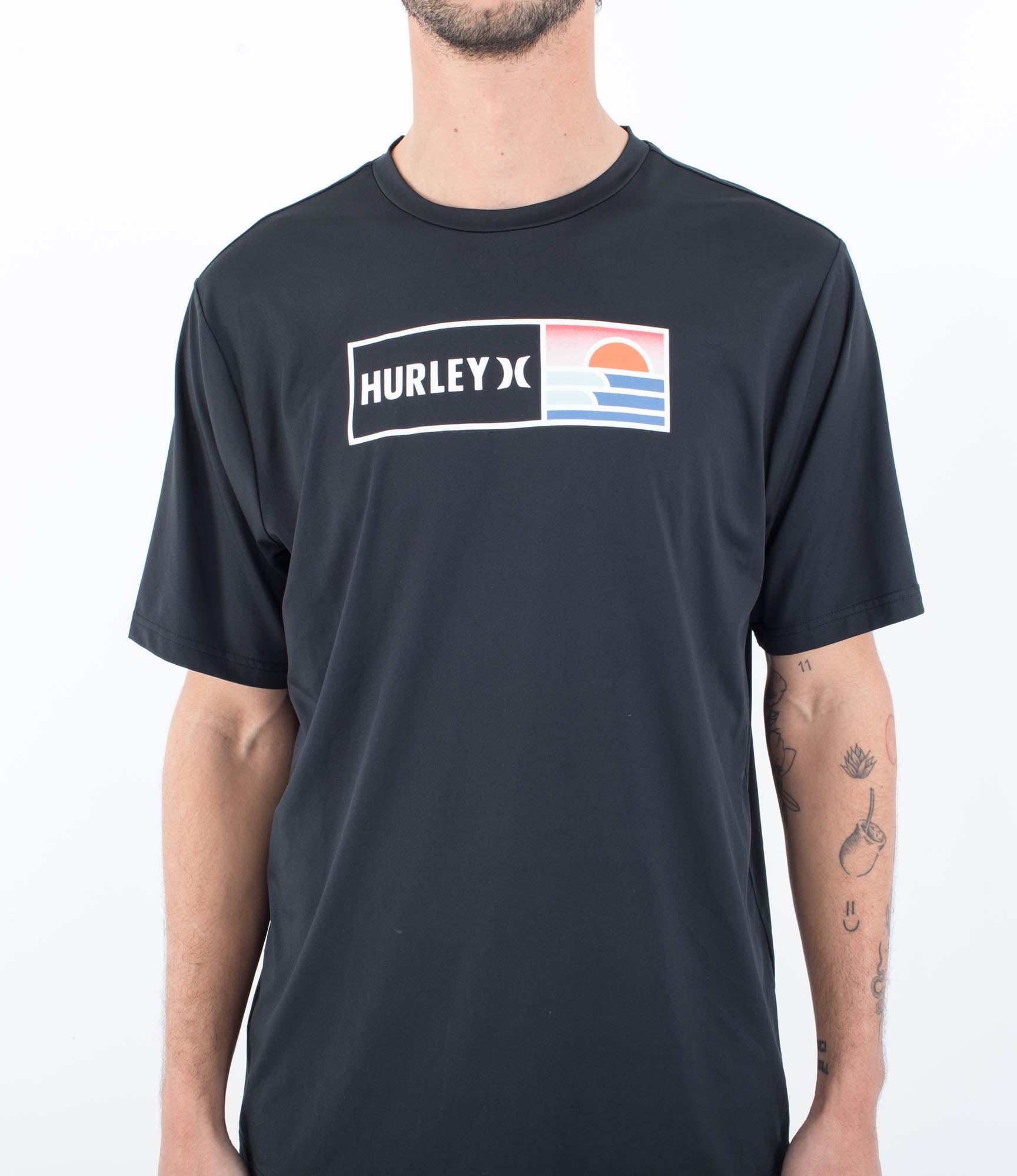 Hurley Short Sleeve Lycra Man - Everyday Hybrid UPF Black