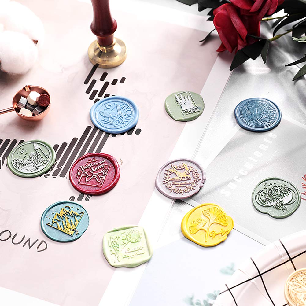 Perline Sigillo Cera - 100 Pezzi Ottagonali Per Buste Inviti Matrimonio E Lettere - Foto 5