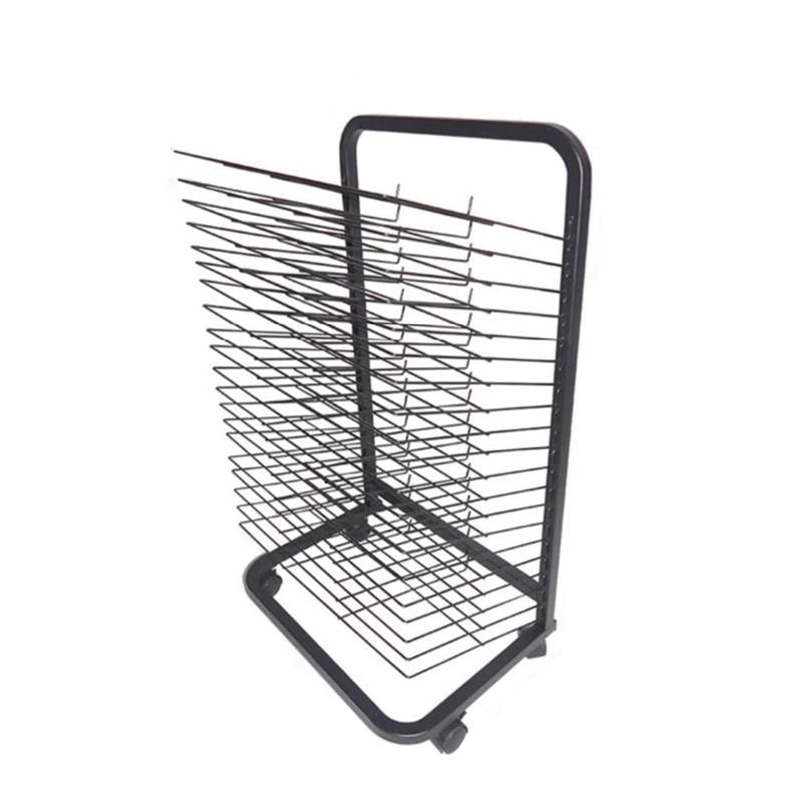 CWCQGH Mobile 20-Story Art Drying Rack, Drying Easel Art Studio, Educational Product Drying Rack, Space-Saving Shelf