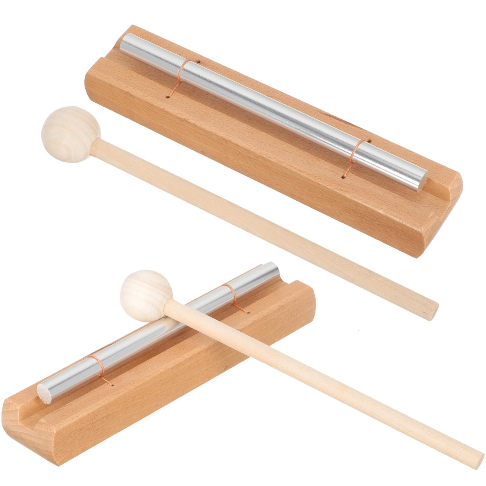 Generic 2Set Mindfulness Chimes Reminder Chimes for Classroom Use Simple Percussion Instrument for Meditation Sound with Base for Teachers and Music Exploration