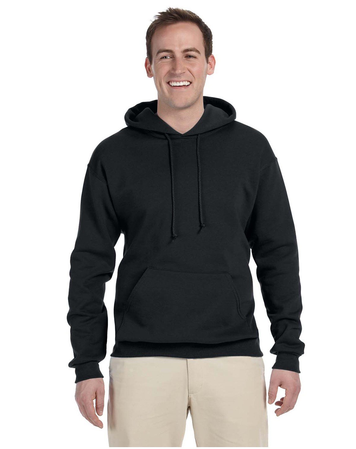 8 oz. NuBlend 50/50 Pullover Hood, Black - X-Large