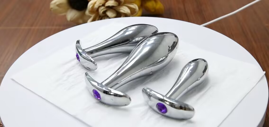 Plug Anal Diamant Cristal - Jouets Sexuels Pour Adulte - 1 à 3 Pièces - Neuf Sans Marque